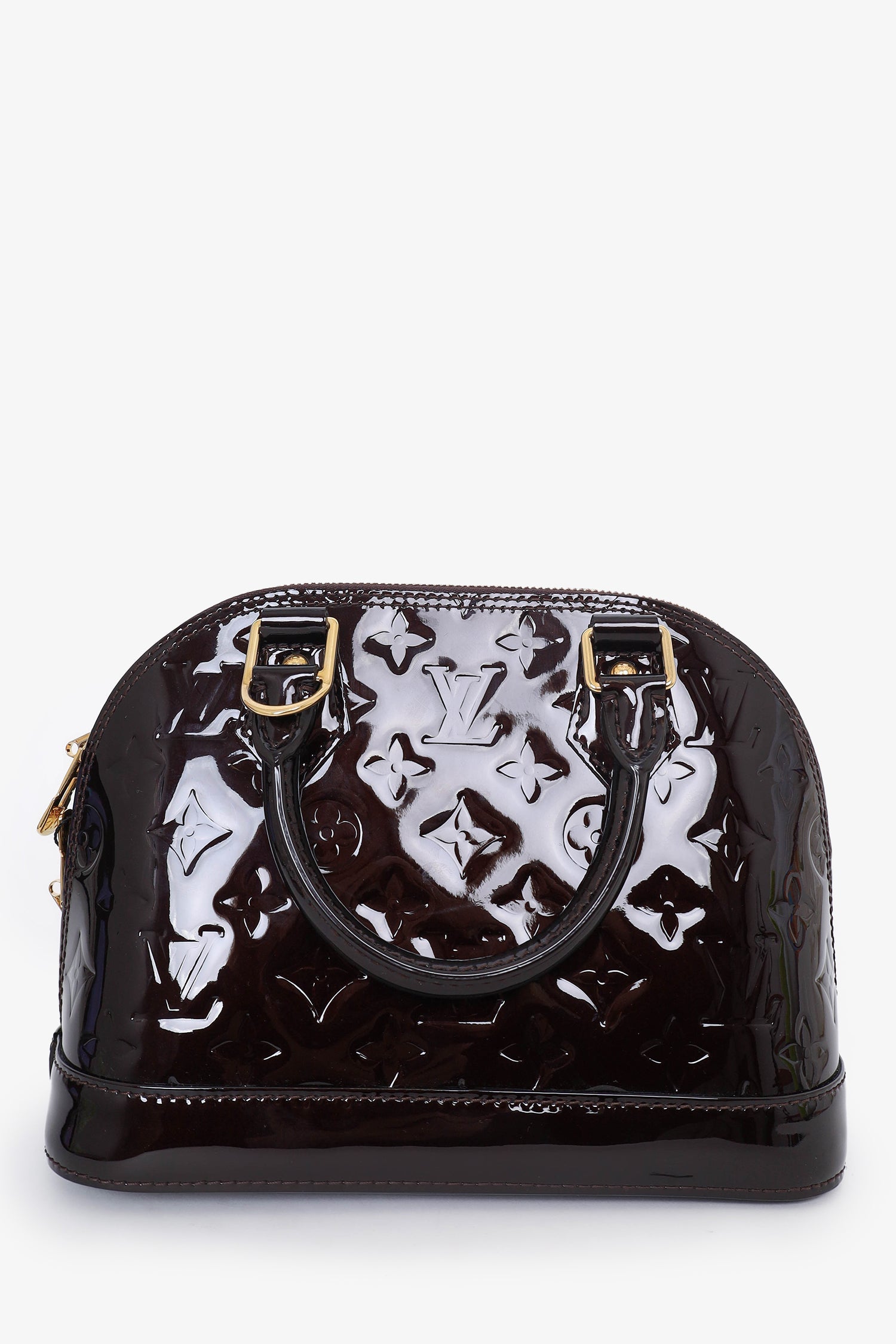 Louis Vuitton 2018 Amarante Vernis Alma BB Bag with Strap