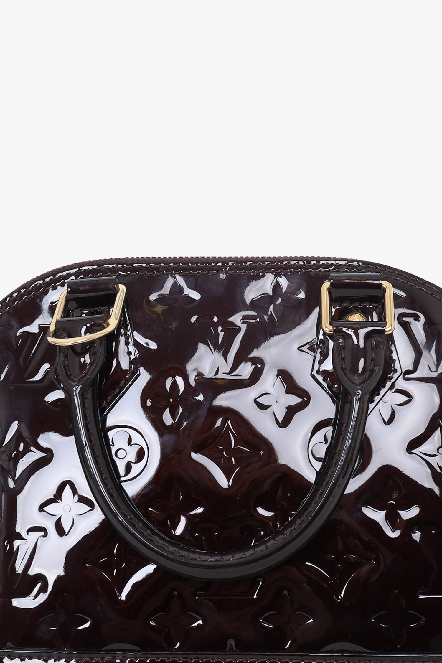 Louis Vuitton 2018 Amarante Vernis Alma BB Bag with Strap