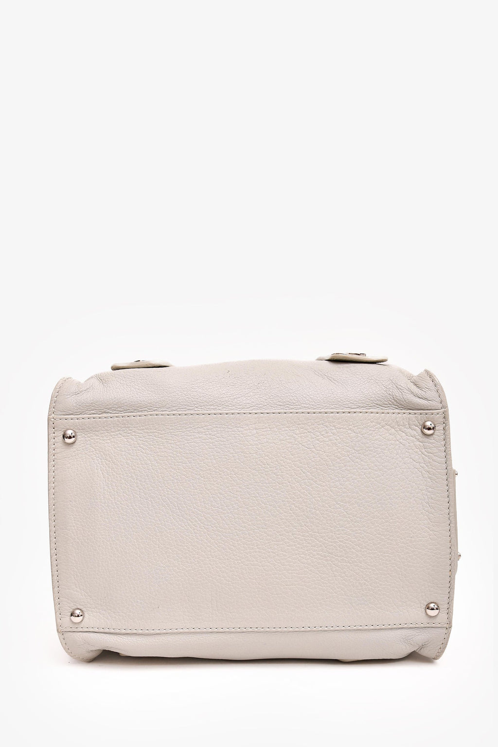 Pre-Loved Chanel™ Vintage Stone Leather 'Bolt' Bowler Bag