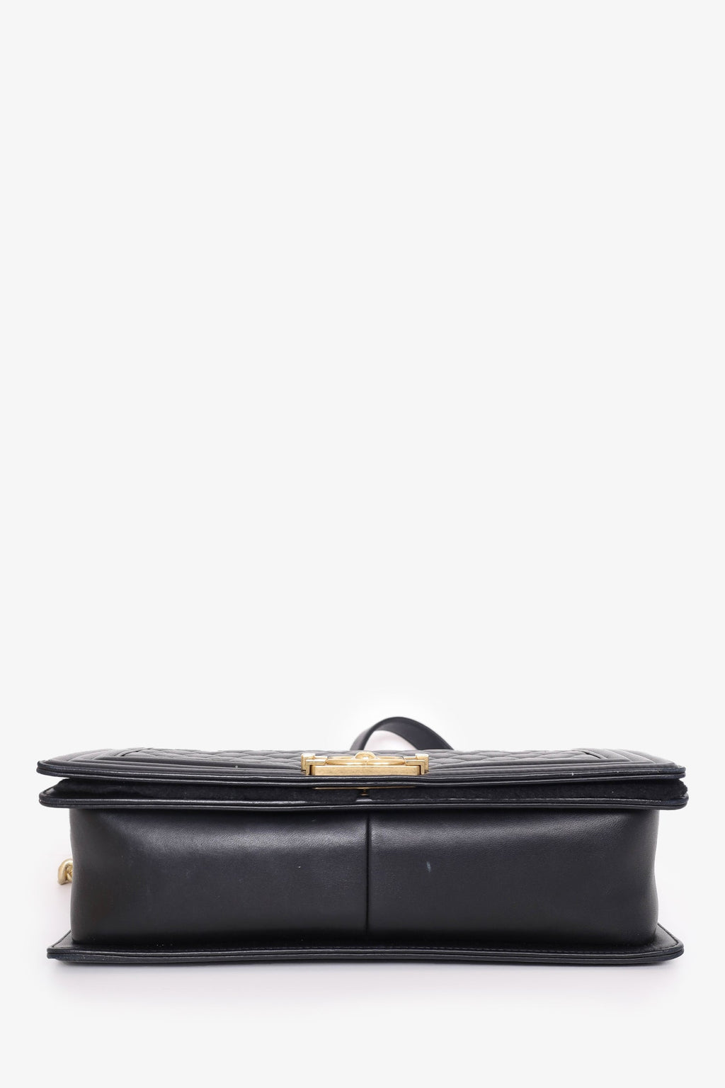 Pre-Loved Chanel™ 2017 Black Quilted Leather New Medium Boy Bag
