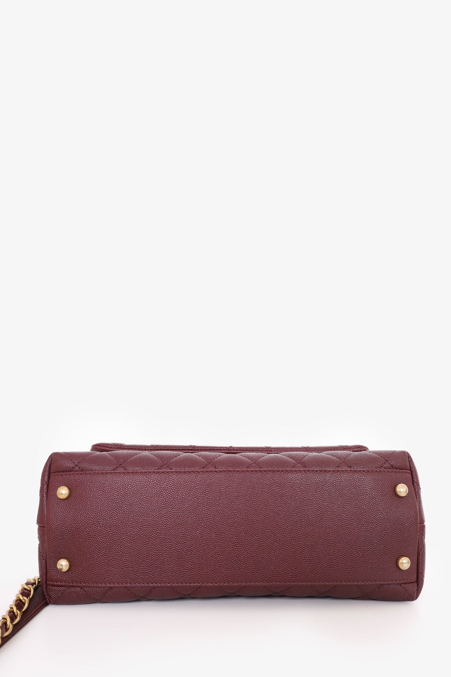Pre-Loved Chanel™ 2018 Red Caviar Medium Python Coco Handle Bag