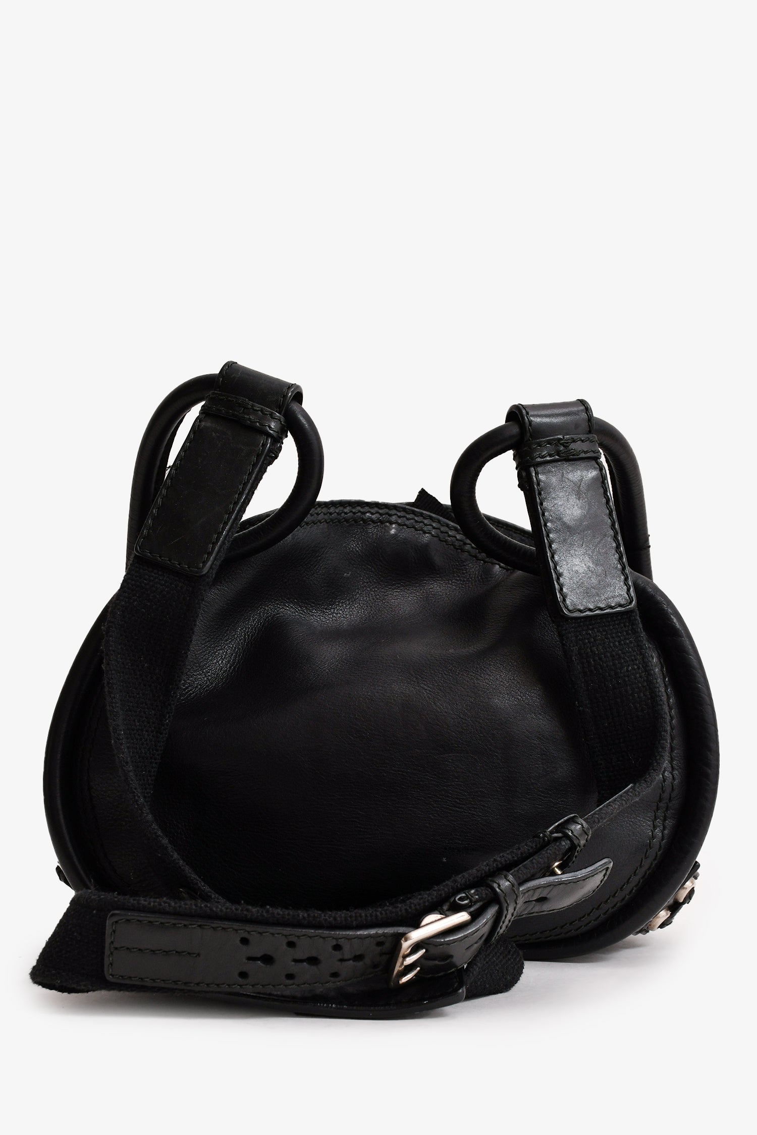 Christian Dior 2010 Black Leather Lattice Crossbody Bag (As Is)