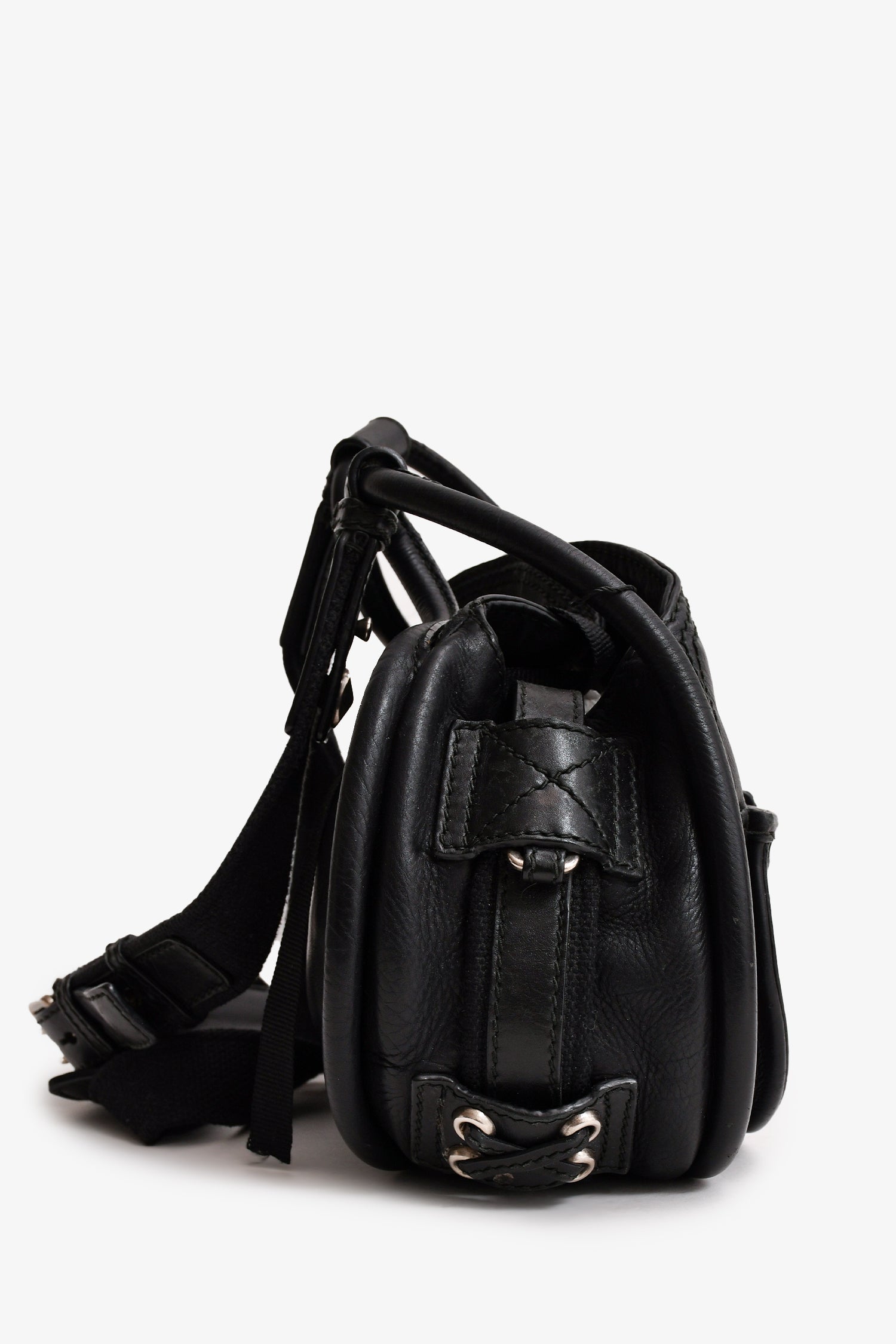 Christian Dior 2010 Black Leather Lattice Crossbody Bag (As Is)