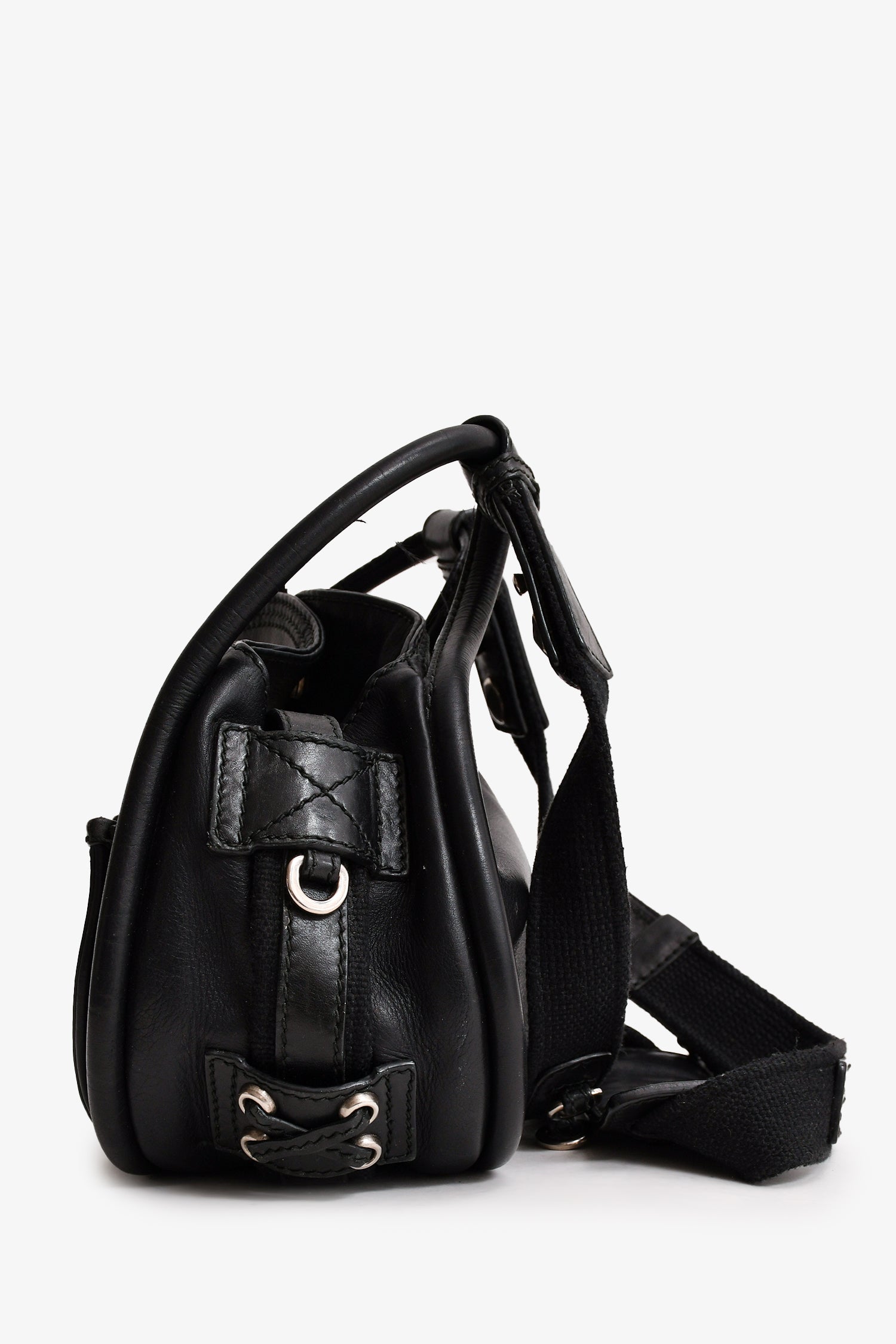 Christian Dior 2010 Black Leather Lattice Crossbody Bag (As Is)