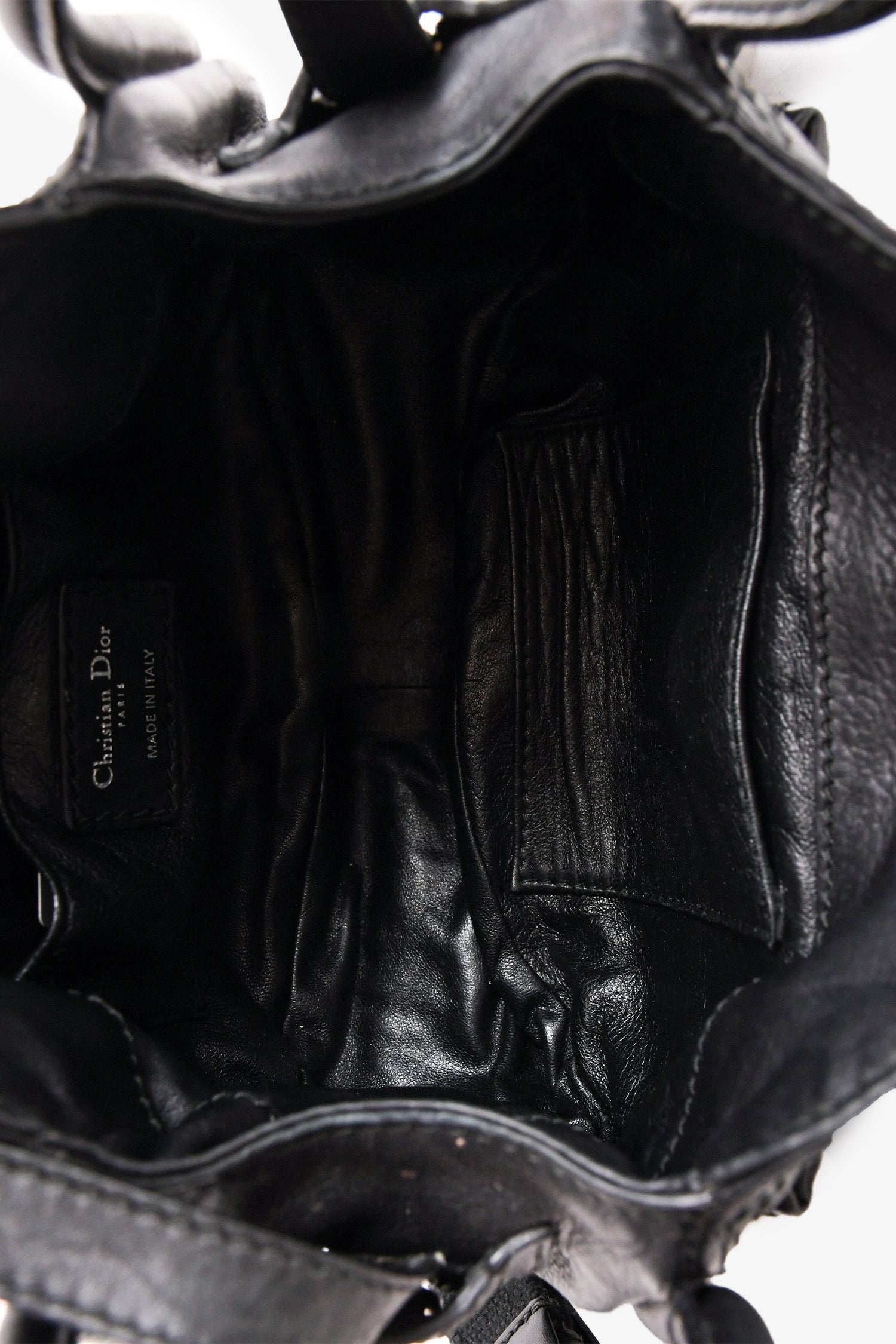 Christian Dior 2010 Black Leather Lattice Crossbody Bag (As Is)