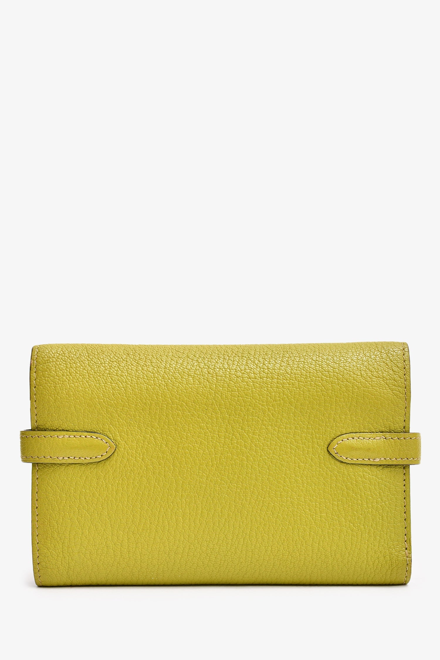Hermès 2008 Green Mysore Leather Kelly Wallet
