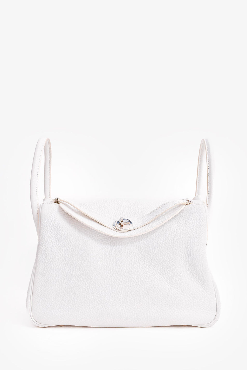 Hermès 2008 White Clemence Leather Lindy 30 (As Is)