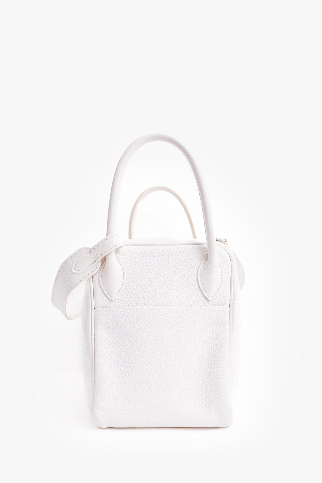 Hermès 2008 White Clemence Leather Lindy 30 (As Is)