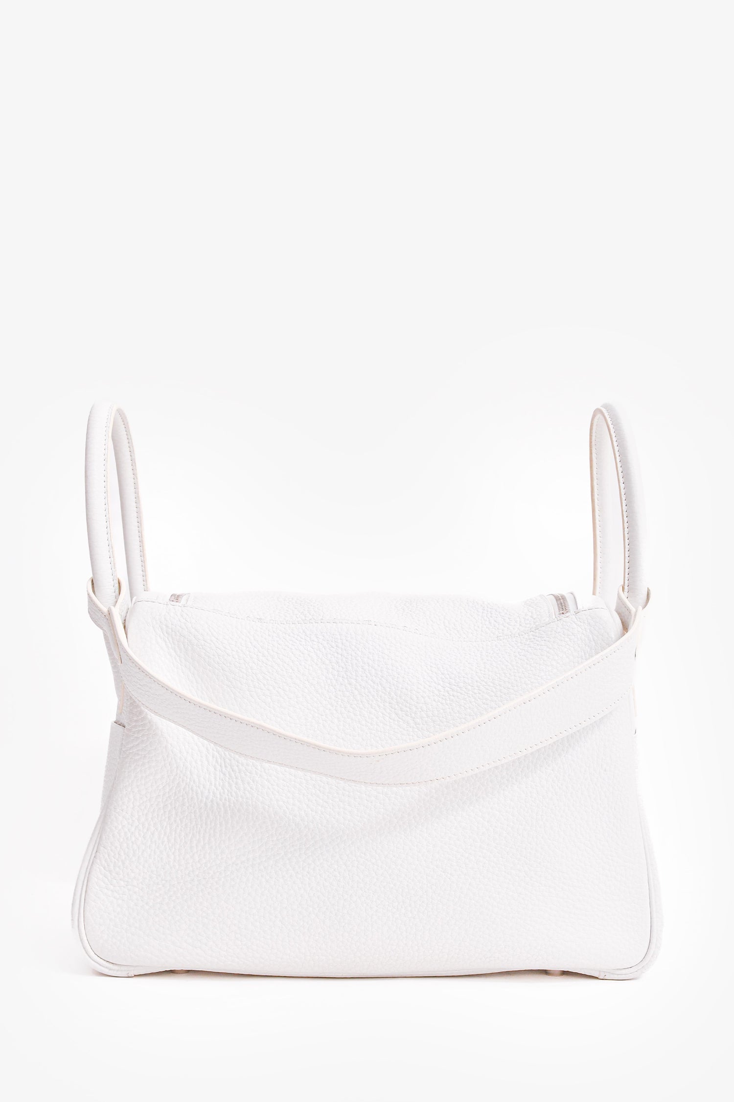 Hermès 2008 White Clemence Leather Lindy 30 (As Is)