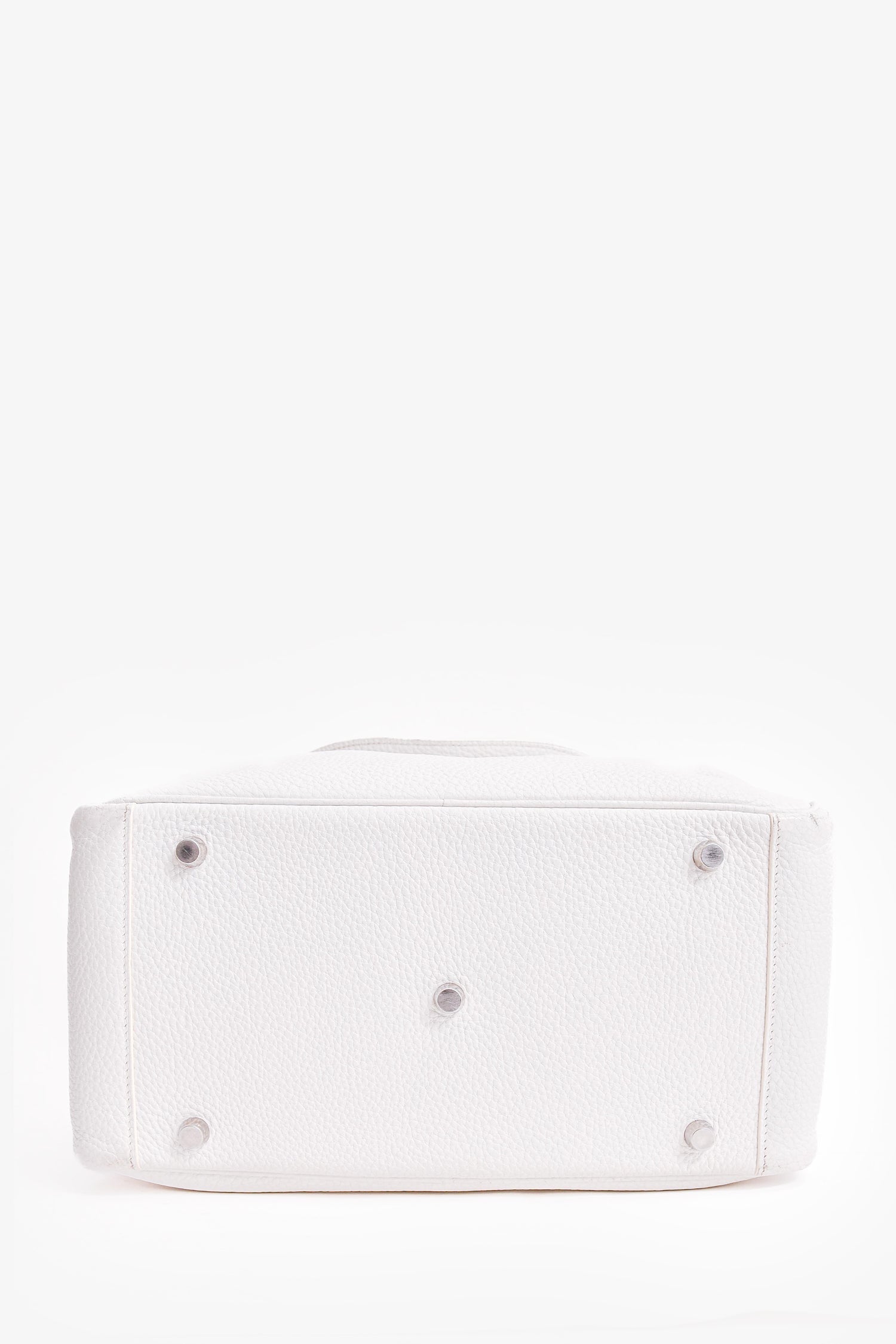 Hermès 2008 White Clemence Leather Lindy 30 (As Is)