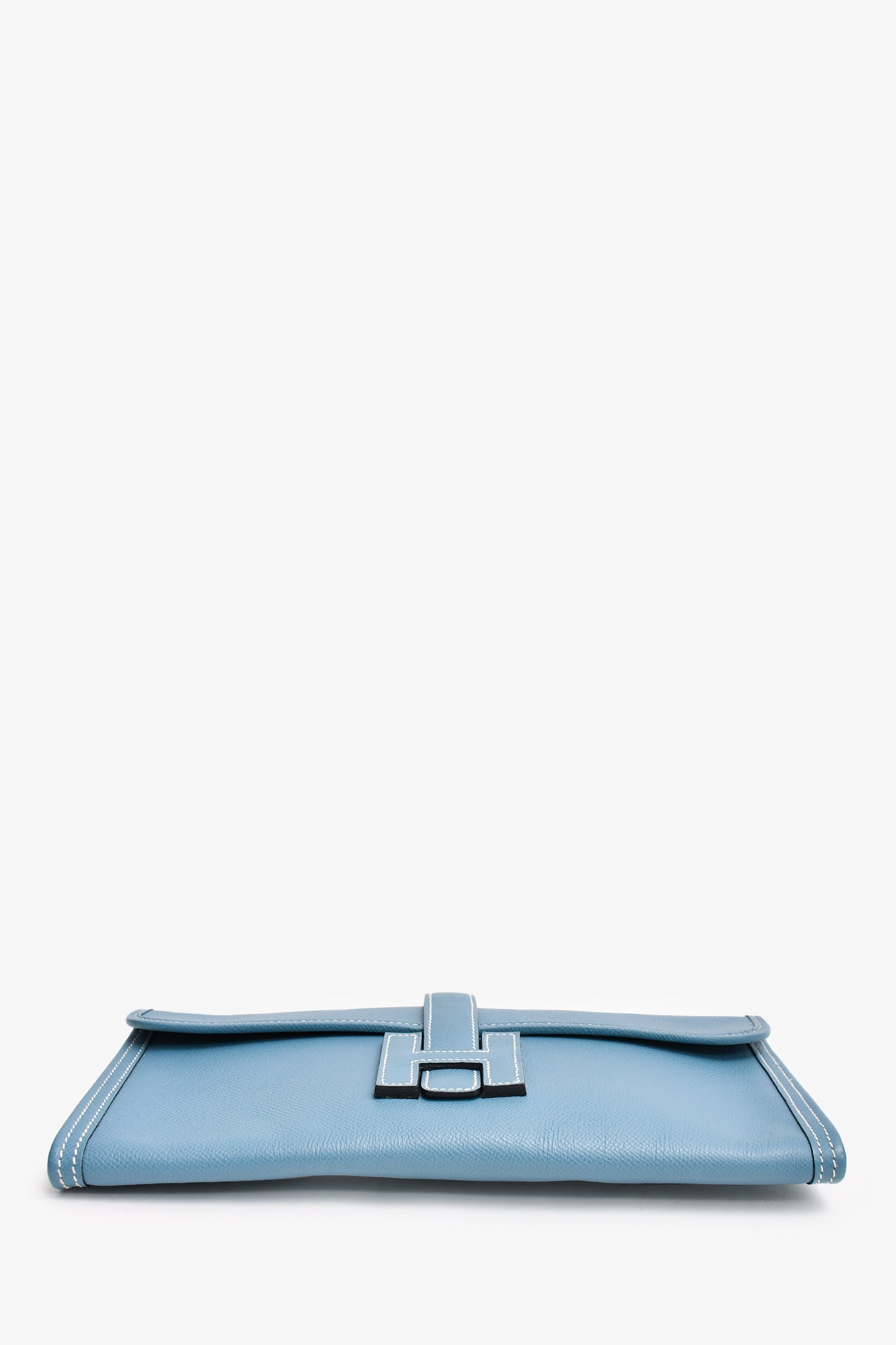 Hermès 2011 Blue Jean Epsom Leather Jige Elan 29 Clutch