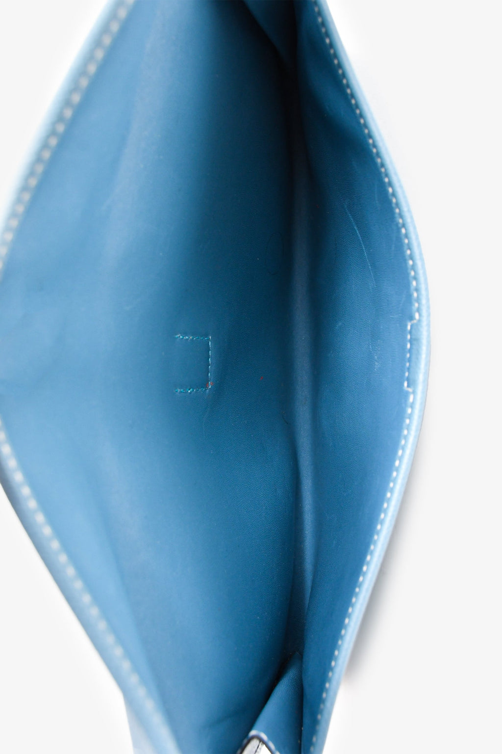 Hermès 2011 Blue Jean Epsom Leather Jige Elan 29 Clutch