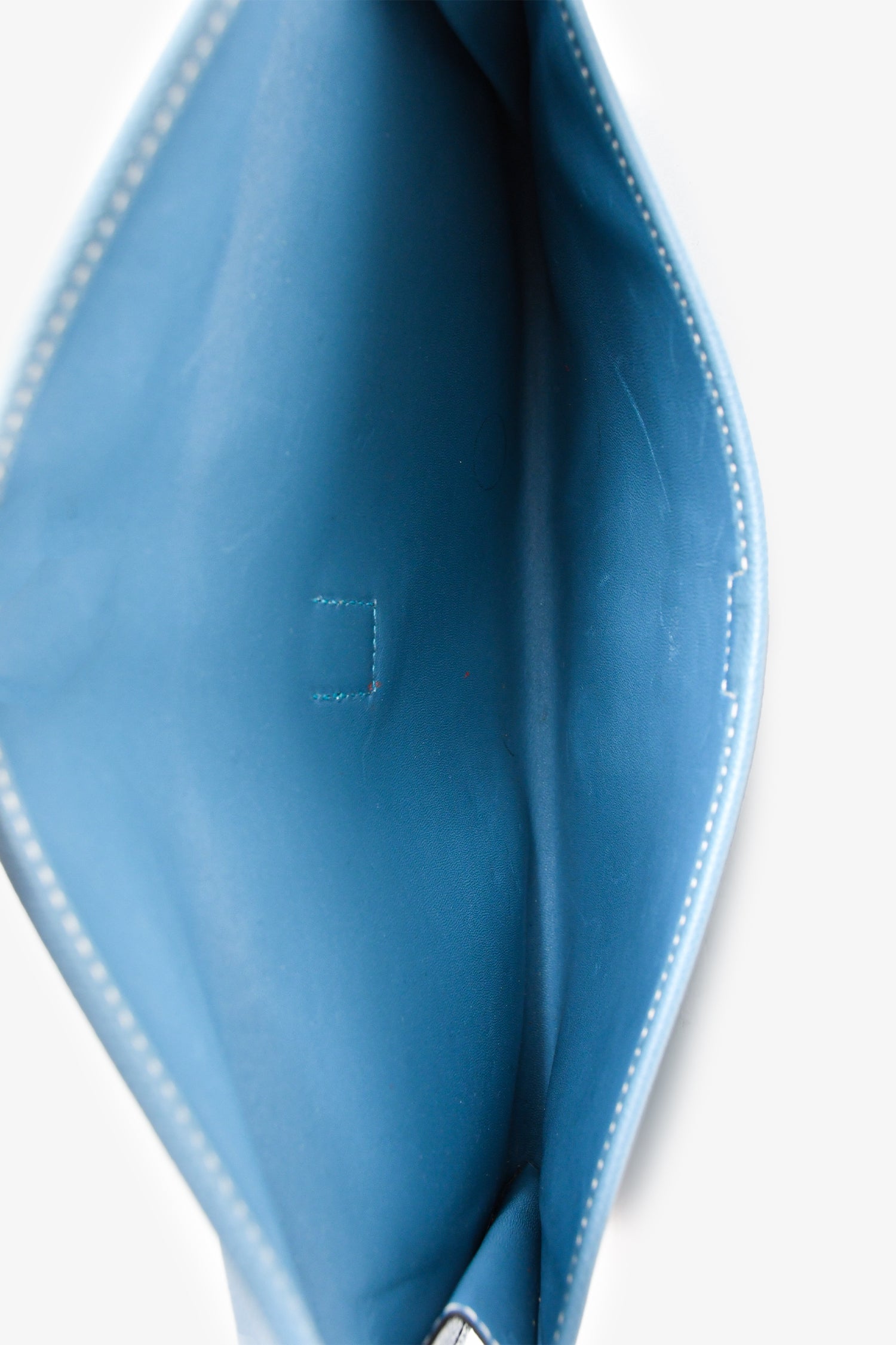 Hermès 2011 Blue Jean Epsom Leather Jige Elan 29 Clutch