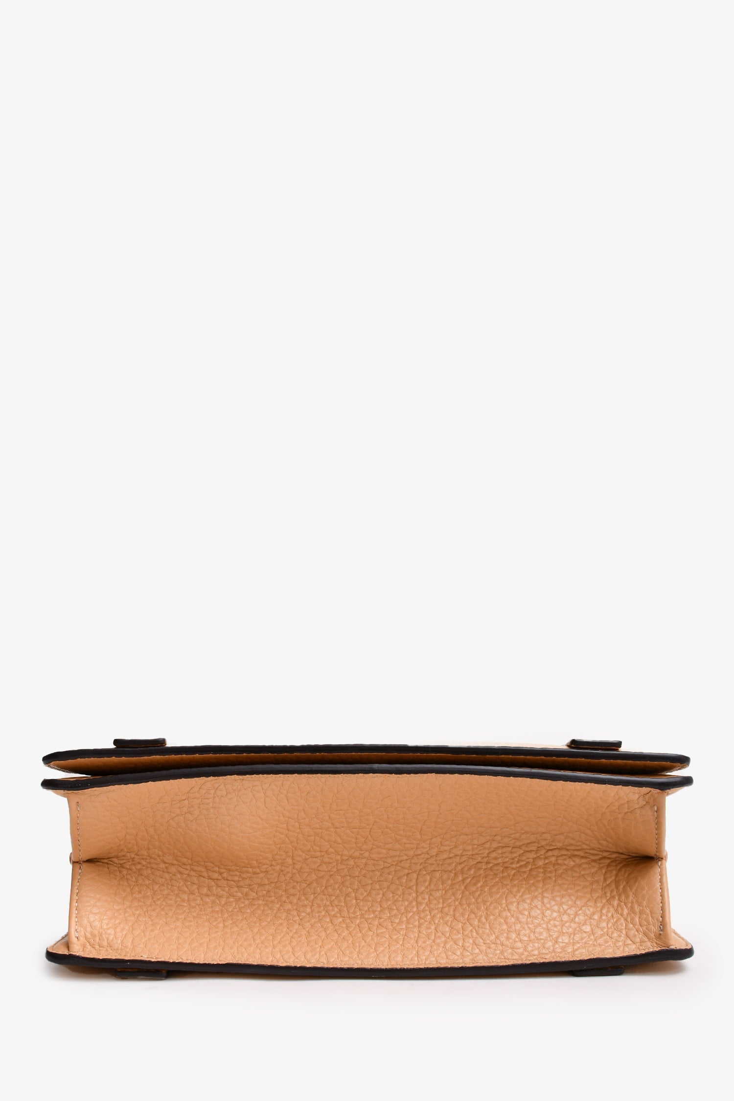 Chloe Brown Leather Ora Medium Crossbody Bag With Chain