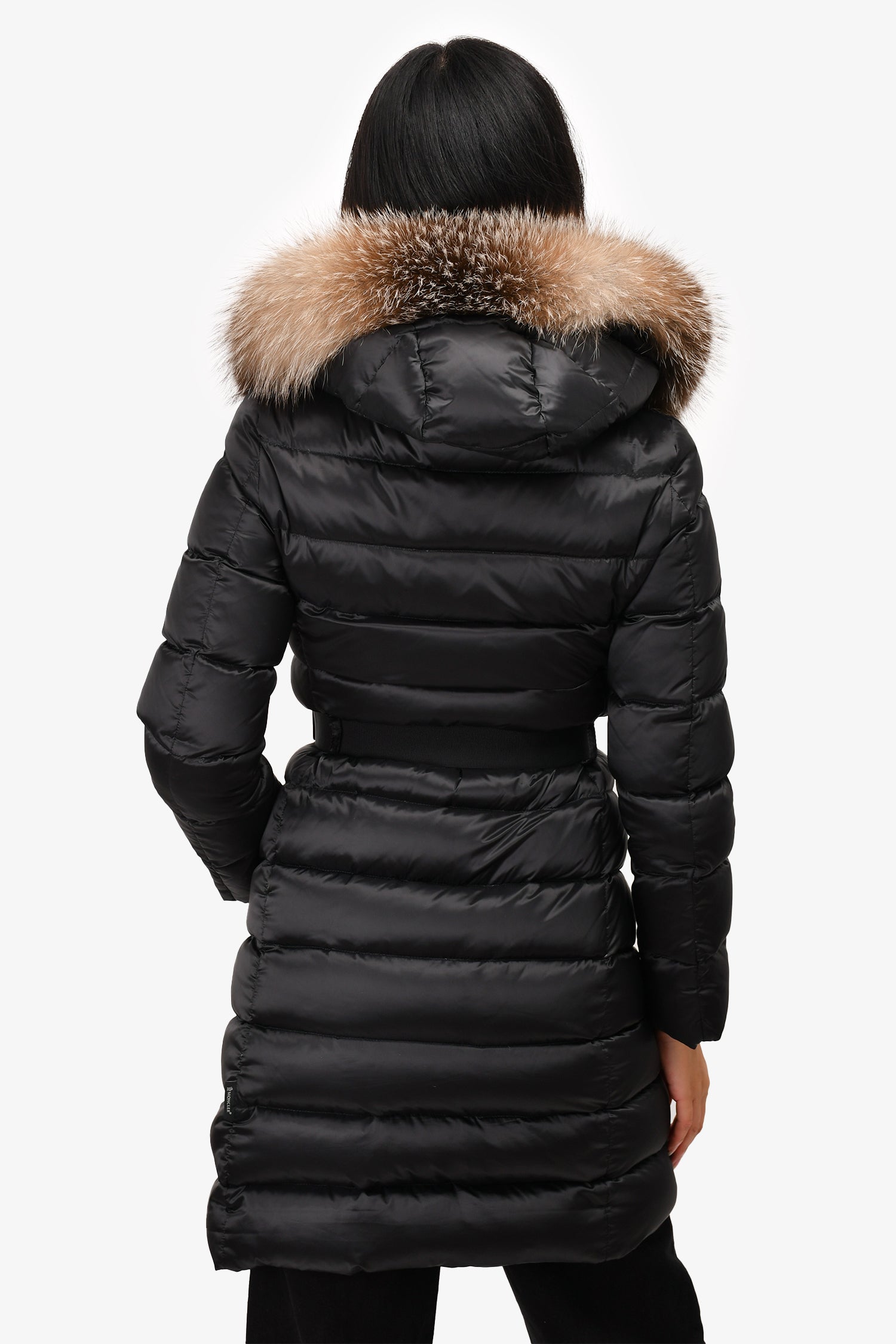 Moncler Black Tinuviel Giubbotto Fox Fur Hooded Down Coat Size 00