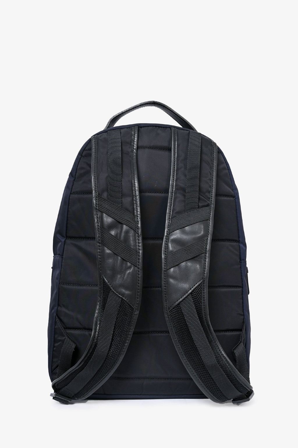 Moncler Navy/Black Nylon/Leather Quilted Backpack