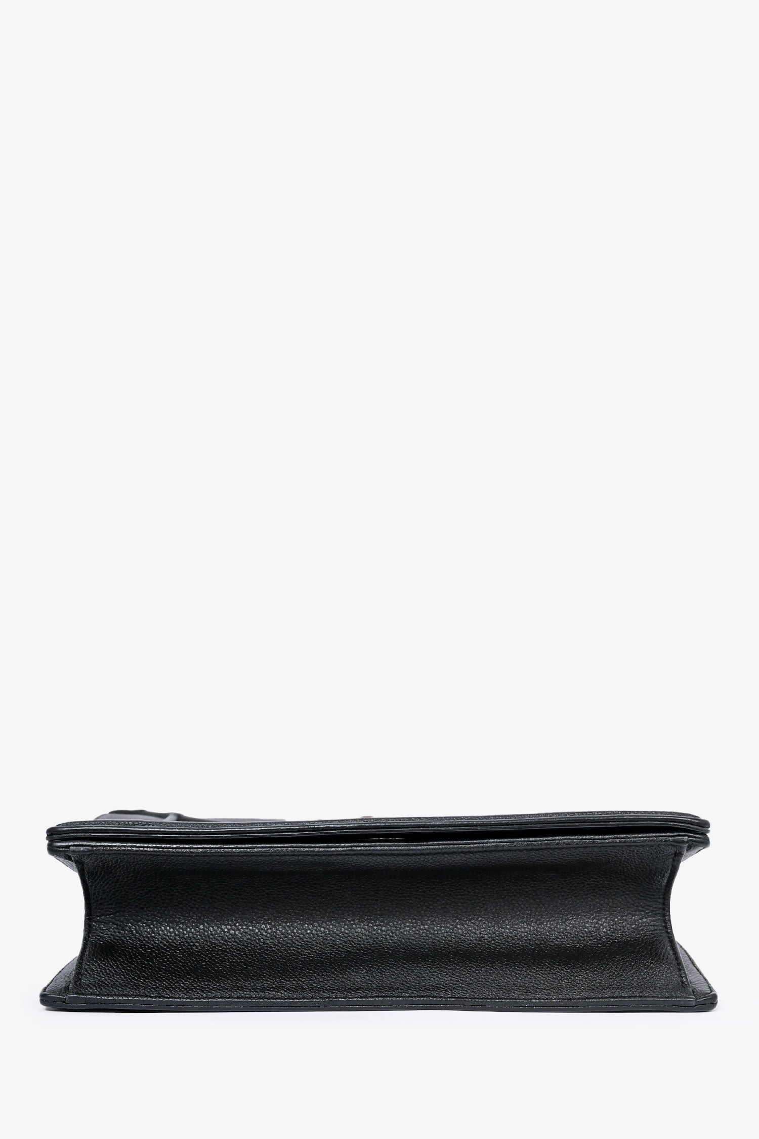 Christian Dior 2016 Black Grained Leather Medium Diorama Shoulder Bag
