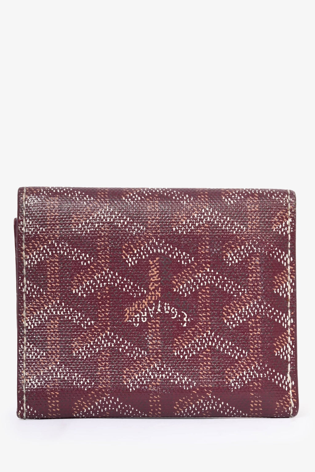 Goyard Burgundy Coated Canvas 'Marigny' Compact Wallet