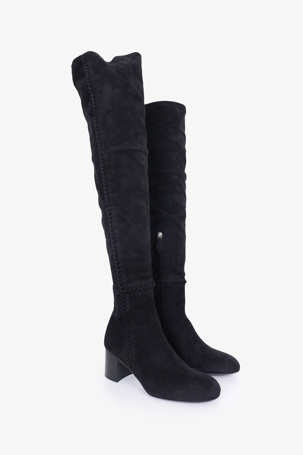 Hermès Black Suede Decibel Boots Size 37