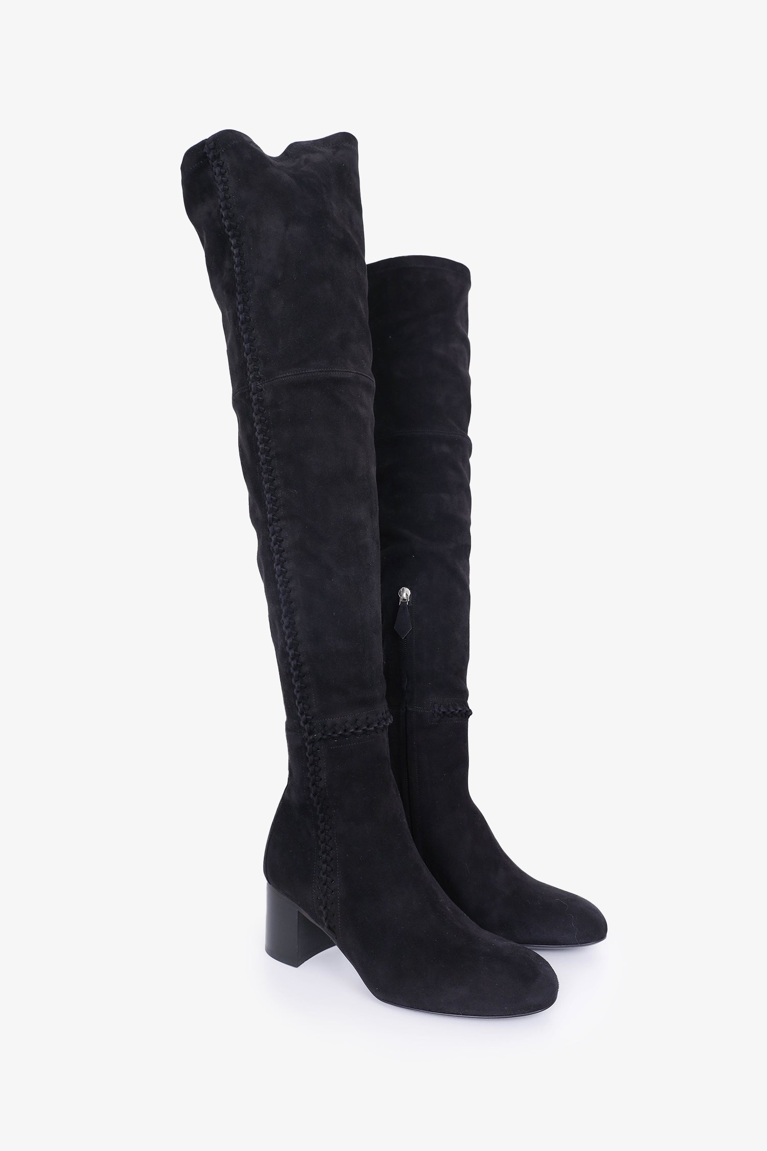 Hermès Black Suede Decibel Boots Size 37