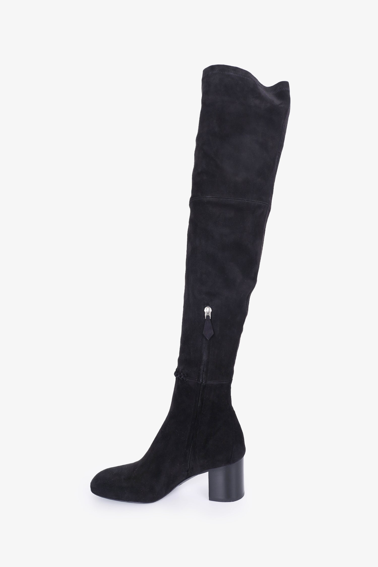 Hermès Black Suede Decibel Boots Size 37