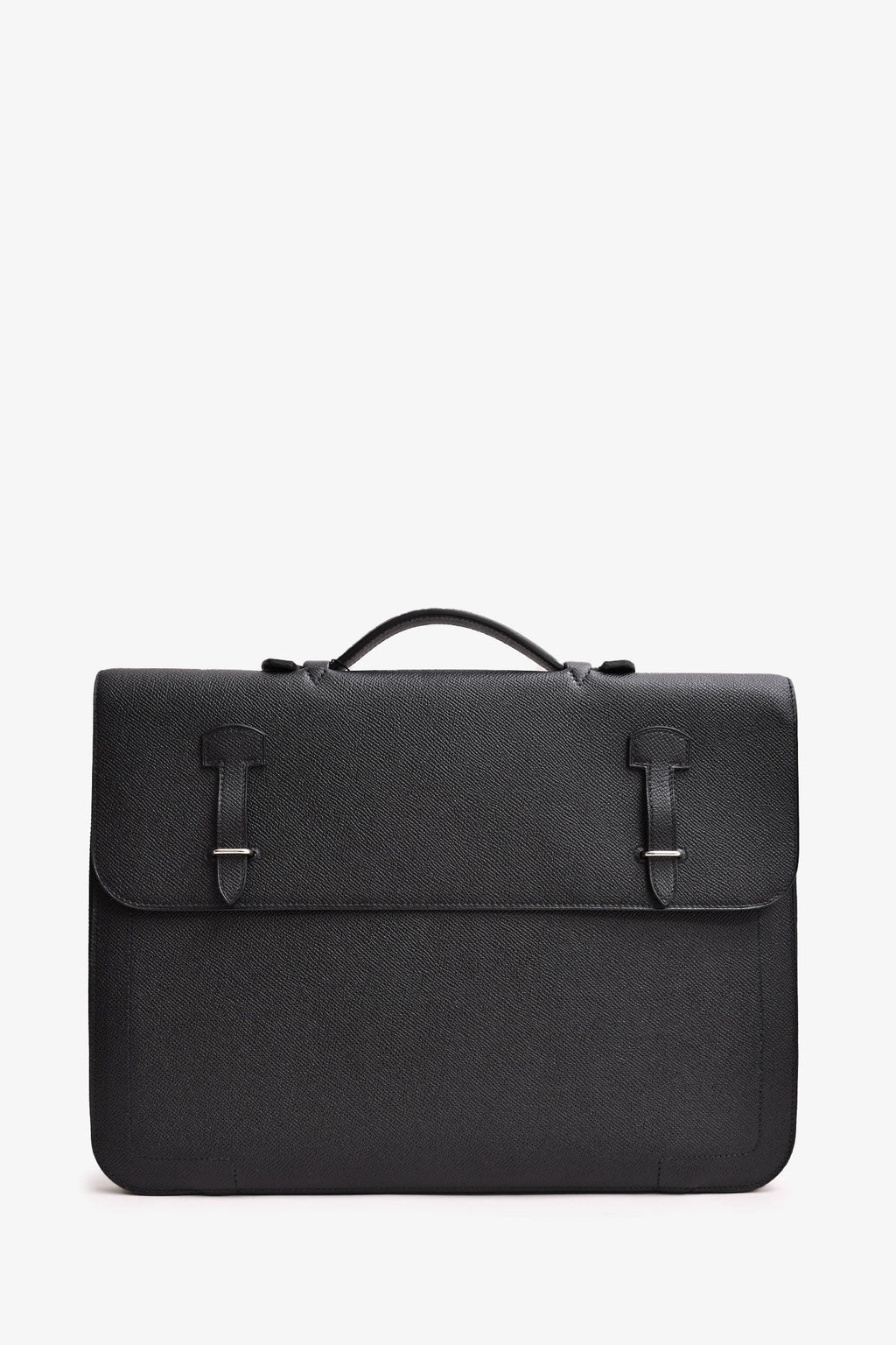 Hermès 2015 Black Epsom Leather Serviette 57 Briefcase