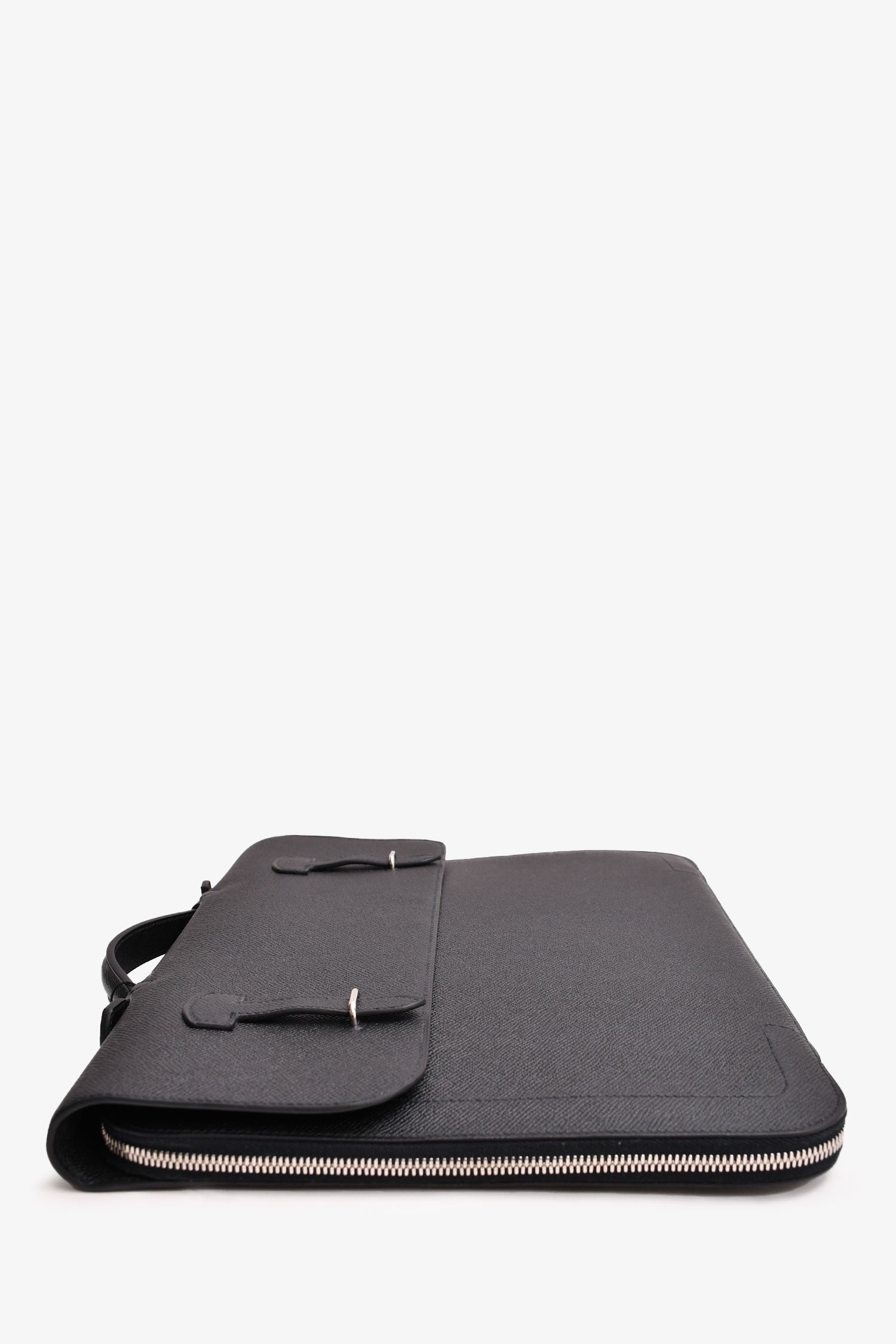 Hermès 2015 Black Epsom Leather Serviette 57 Briefcase