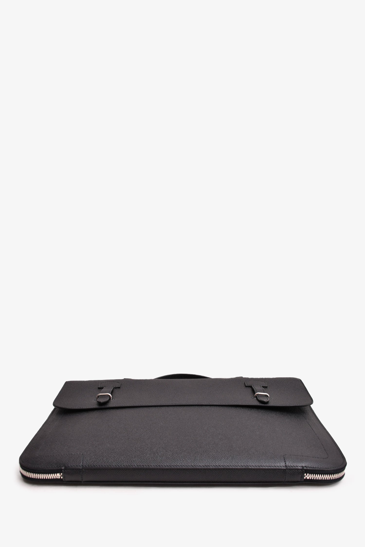 Hermès 2015 Black Epsom Leather Serviette 57 Briefcase