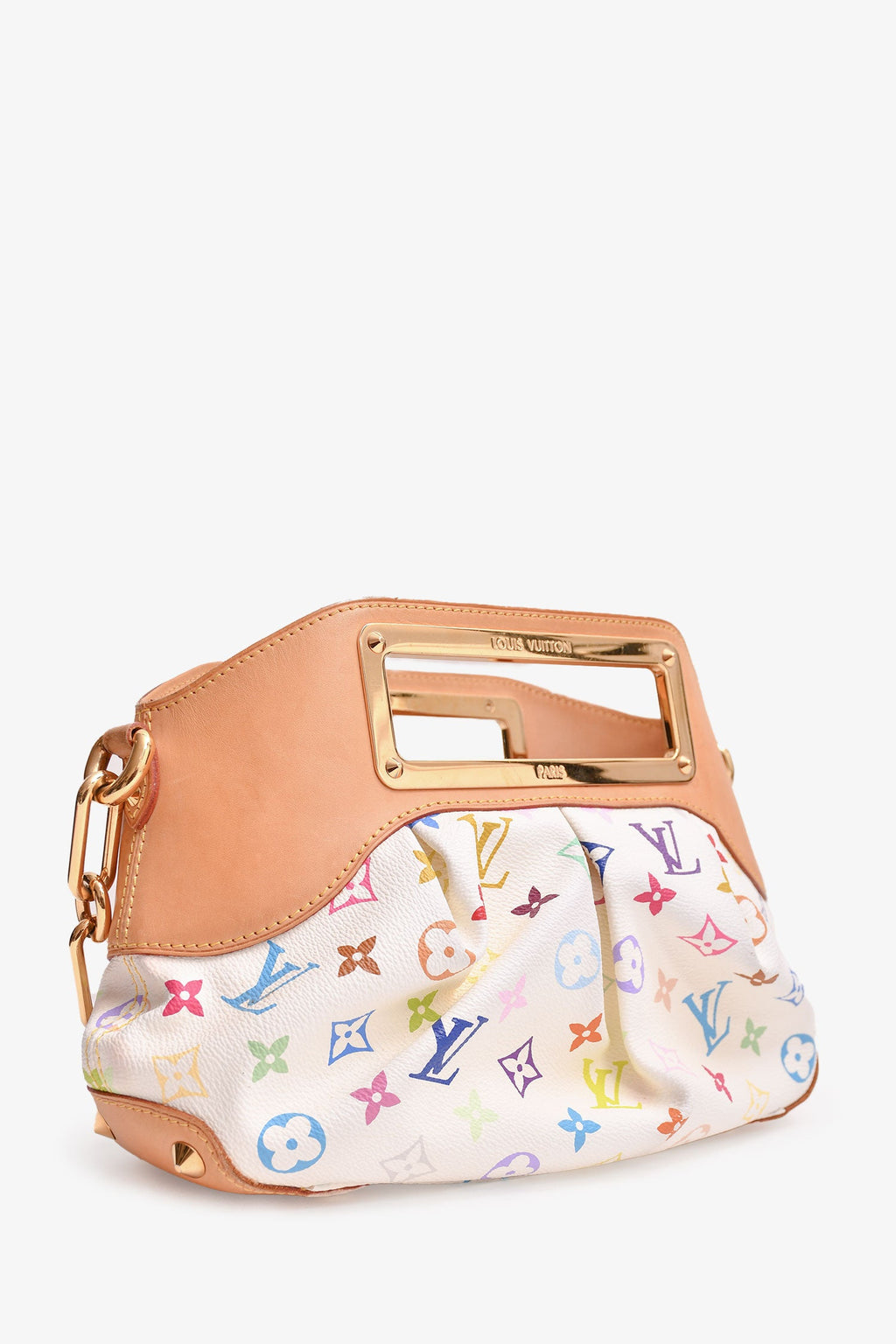 Louis Vuitton 2011 White Multicoloured Judy PM Handbag with Chain