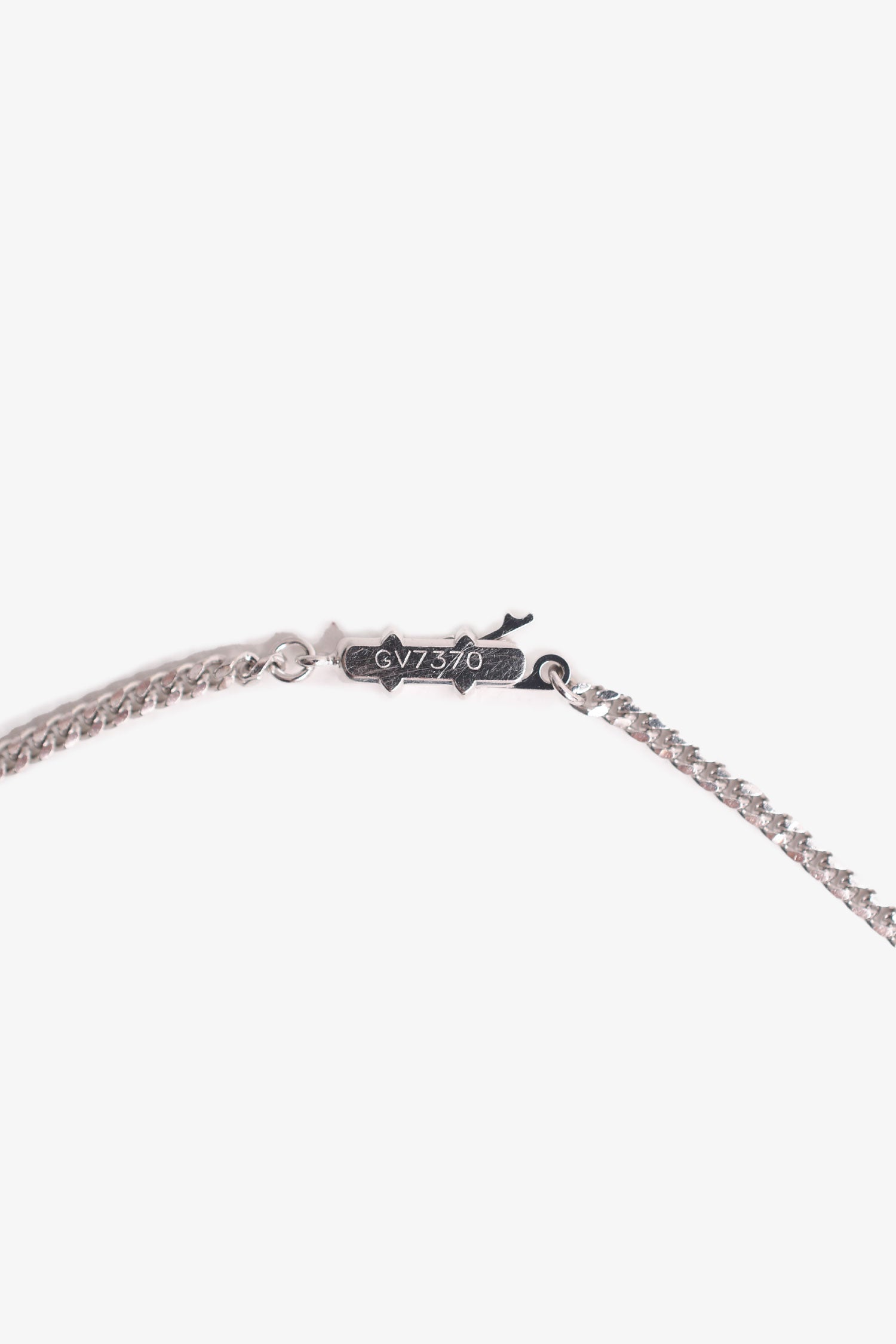 Cartier 18K White Gold Diamond Set Logo Pendant Necklace