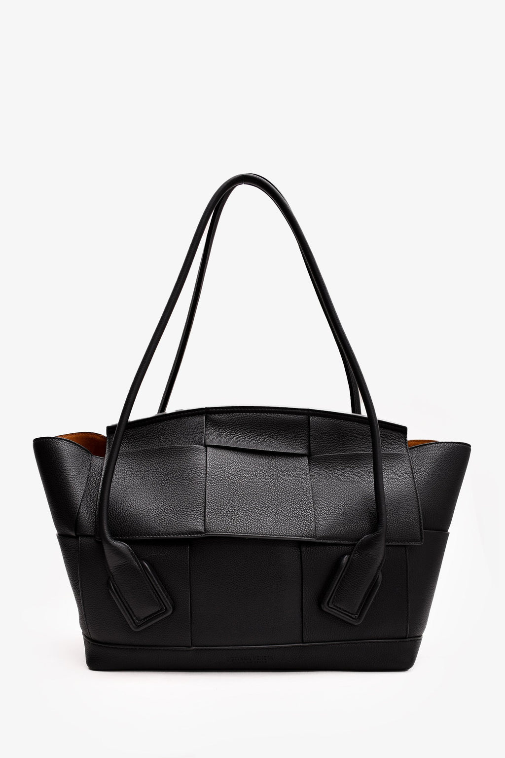 Bottega Veneta Black Intrecciato Leather Large Arco Tote