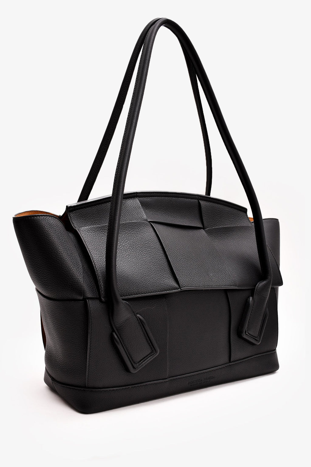 Bottega Veneta Black Intrecciato Leather Large Arco Tote