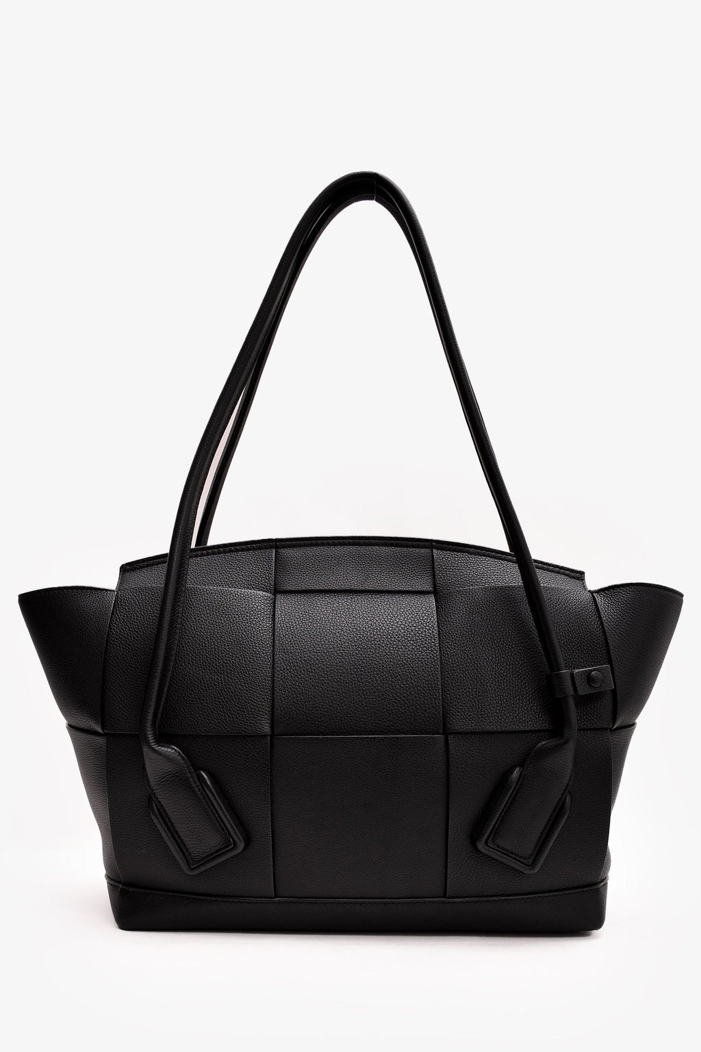 Bottega Veneta Black Intrecciato Leather Large Arco Tote