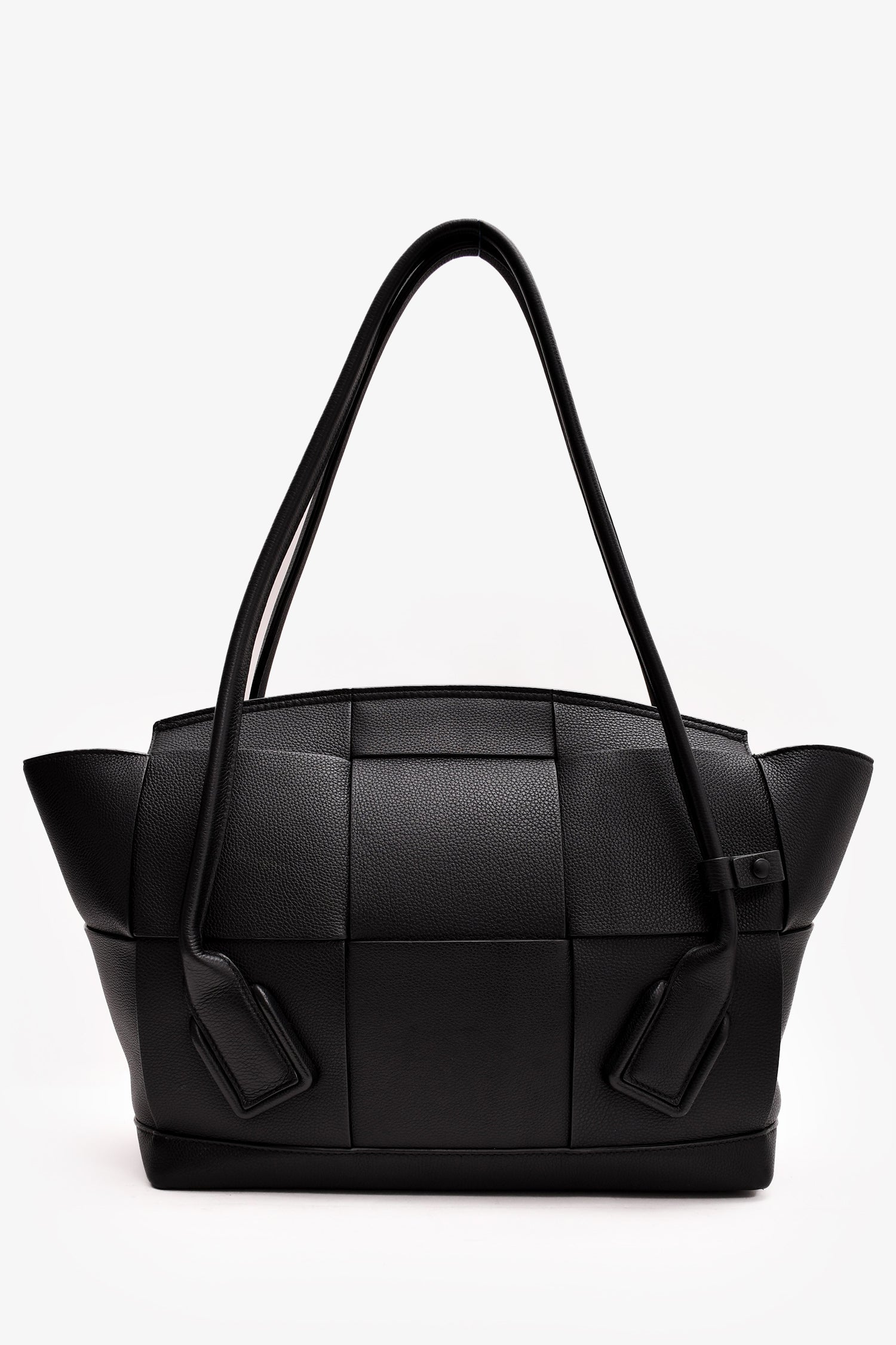 Bottega Veneta Black Intrecciato Leather Large Arco Tote