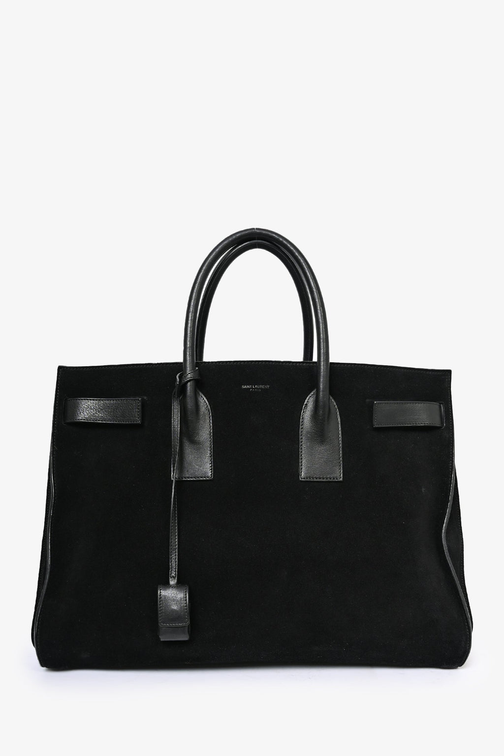 Saint Laurent Black Suede/Leather Large Sac De Jour Tote