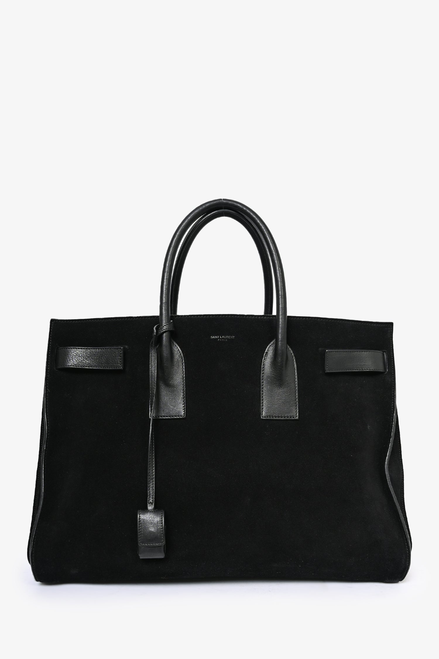 Saint Laurent Black Suede/Leather Large Sac De Jour Tote