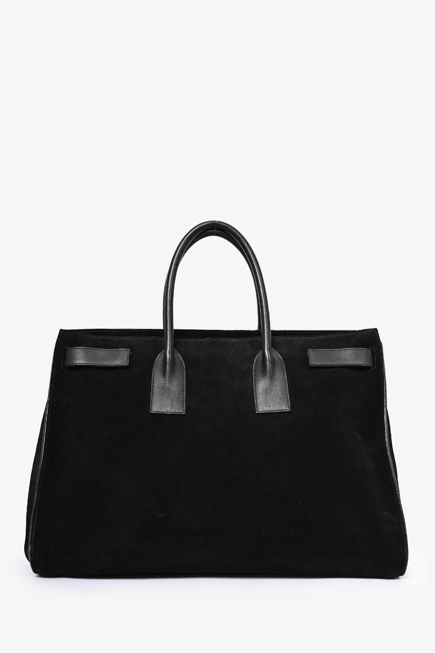 Saint Laurent Black Suede/Leather Large Sac De Jour Tote