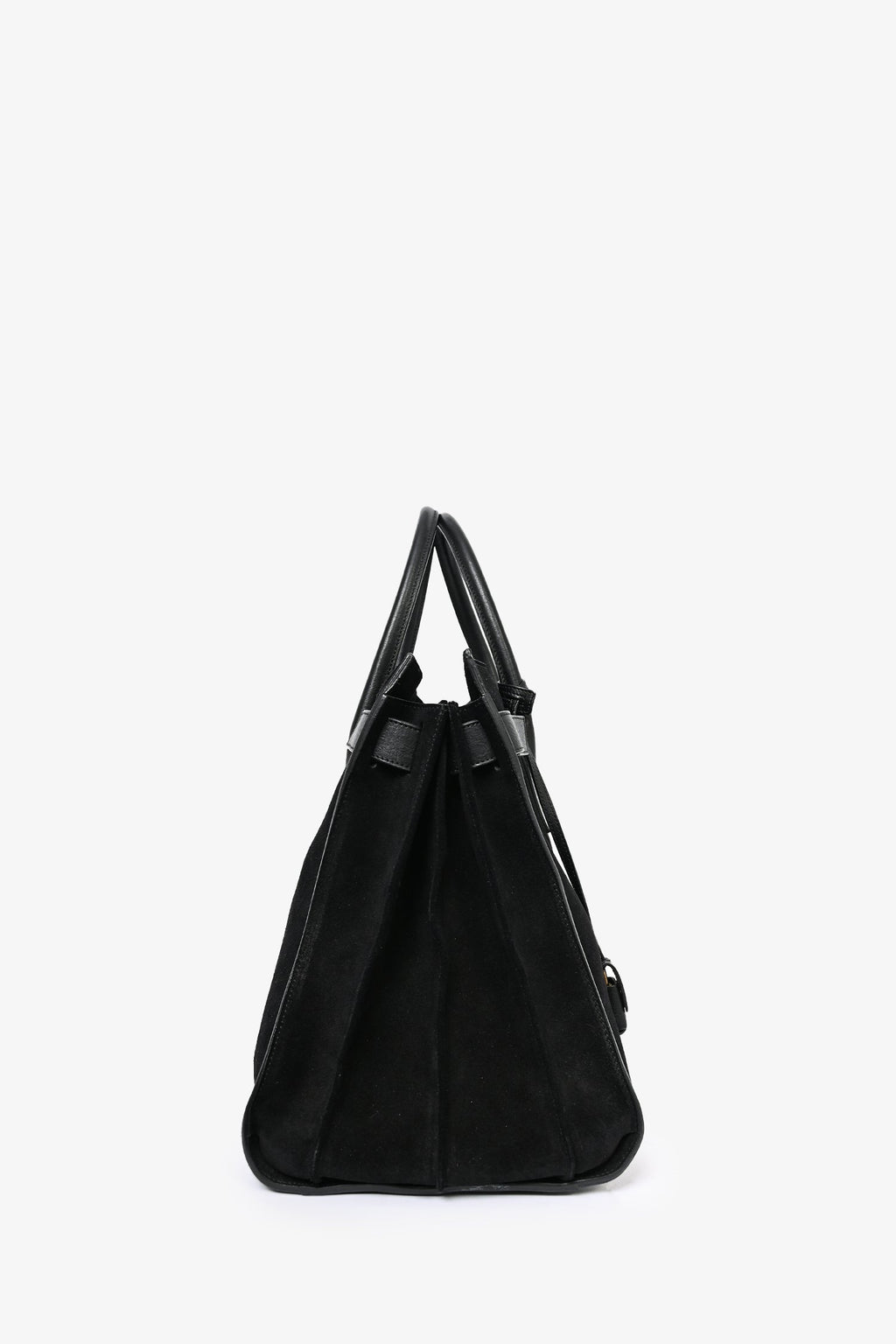 Saint Laurent Black Suede/Leather Large Sac De Jour Tote