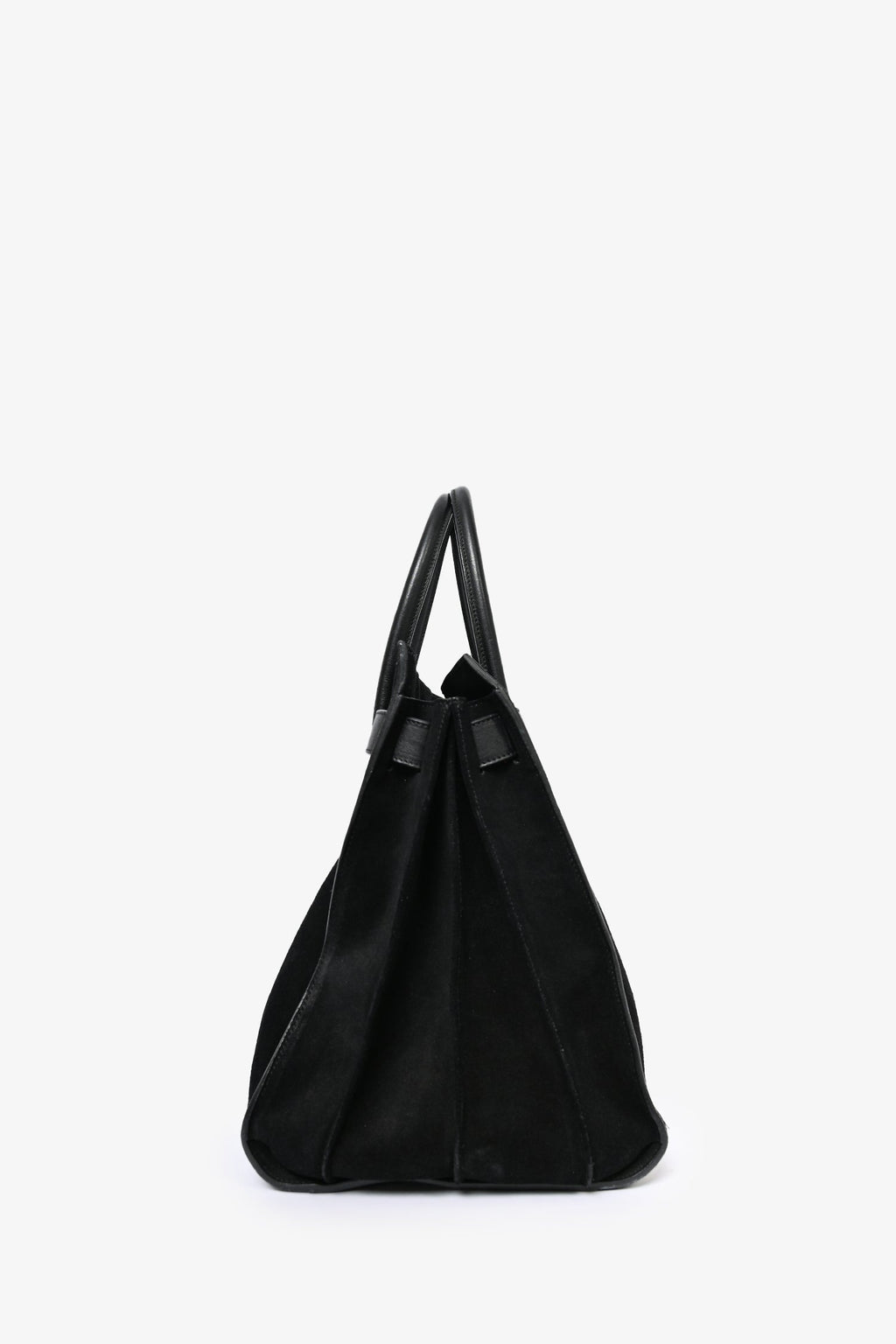Saint Laurent Black Suede/Leather Large Sac De Jour Tote