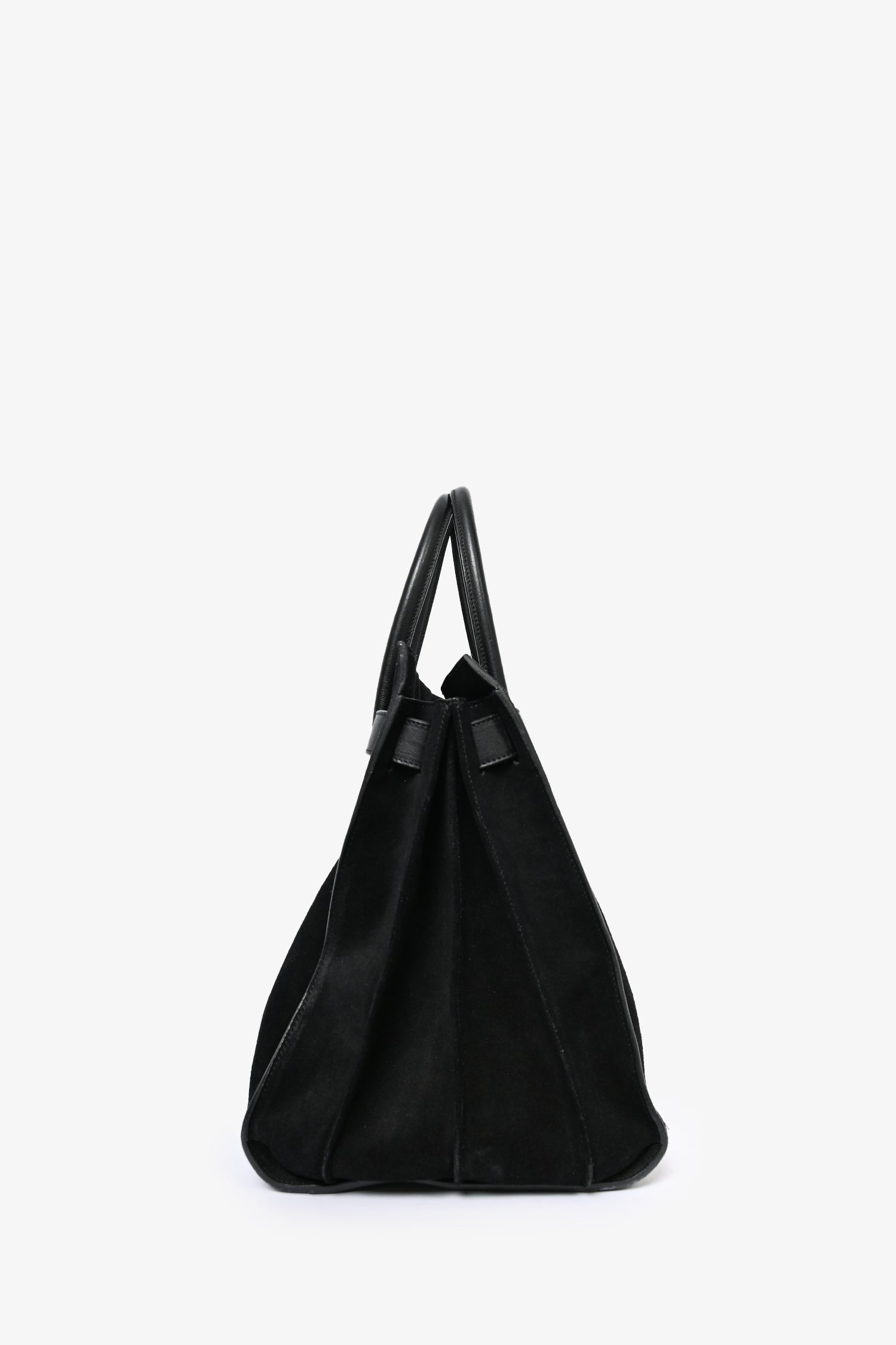 Saint Laurent Black Suede/Leather Large Sac De Jour Tote