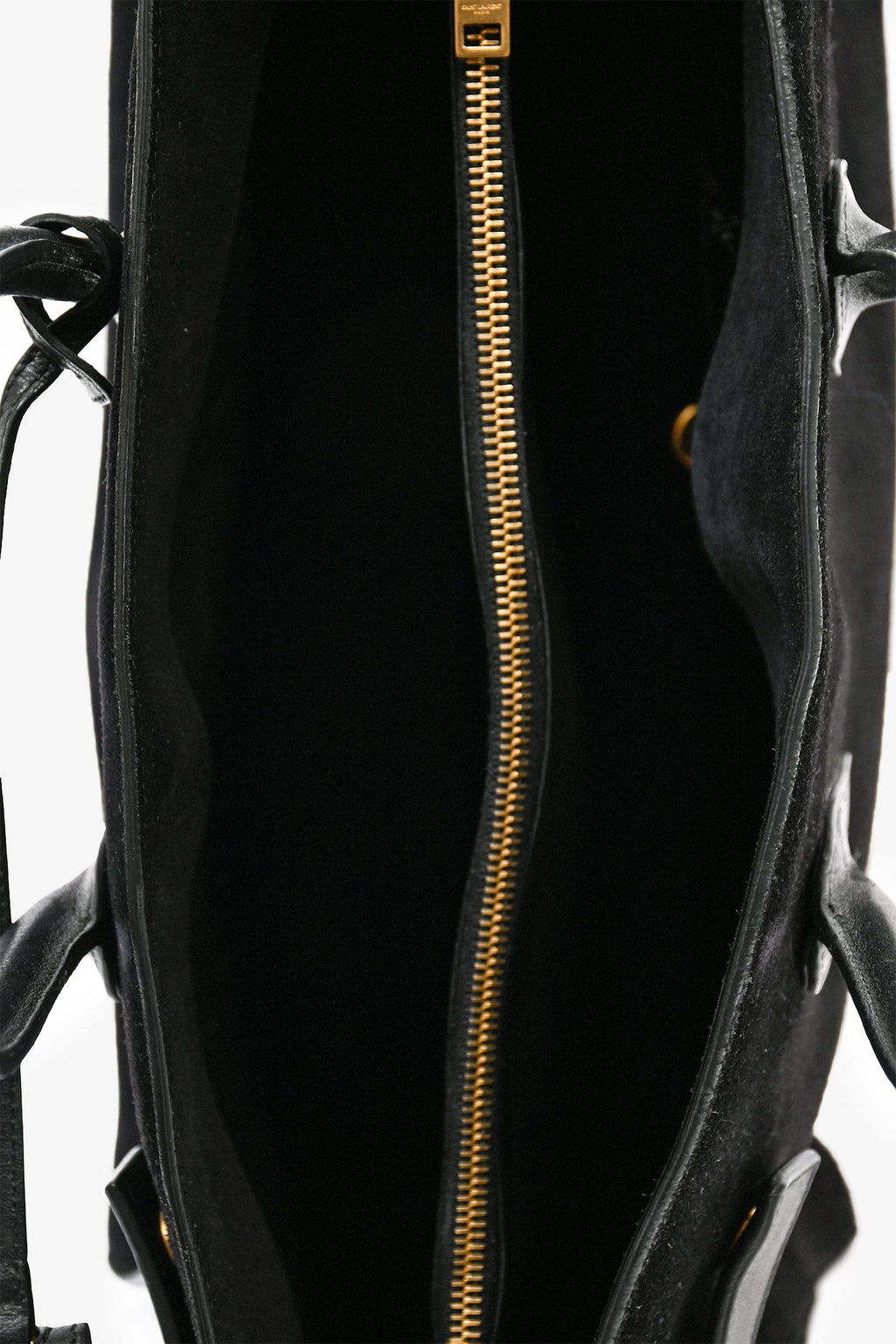 Saint Laurent Black Suede/Leather Large Sac De Jour Tote