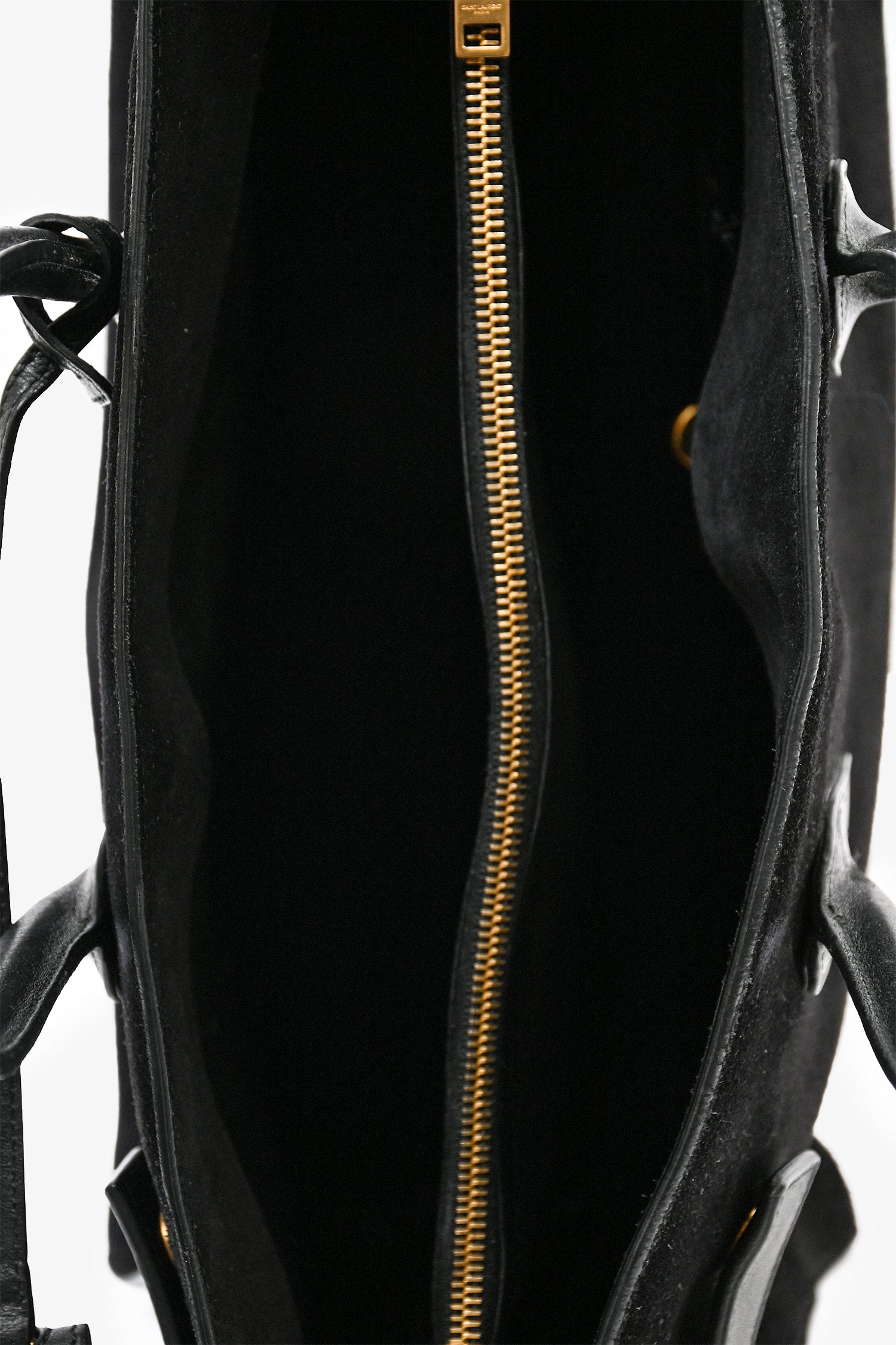 Saint Laurent Black Suede/Leather Large Sac De Jour Tote