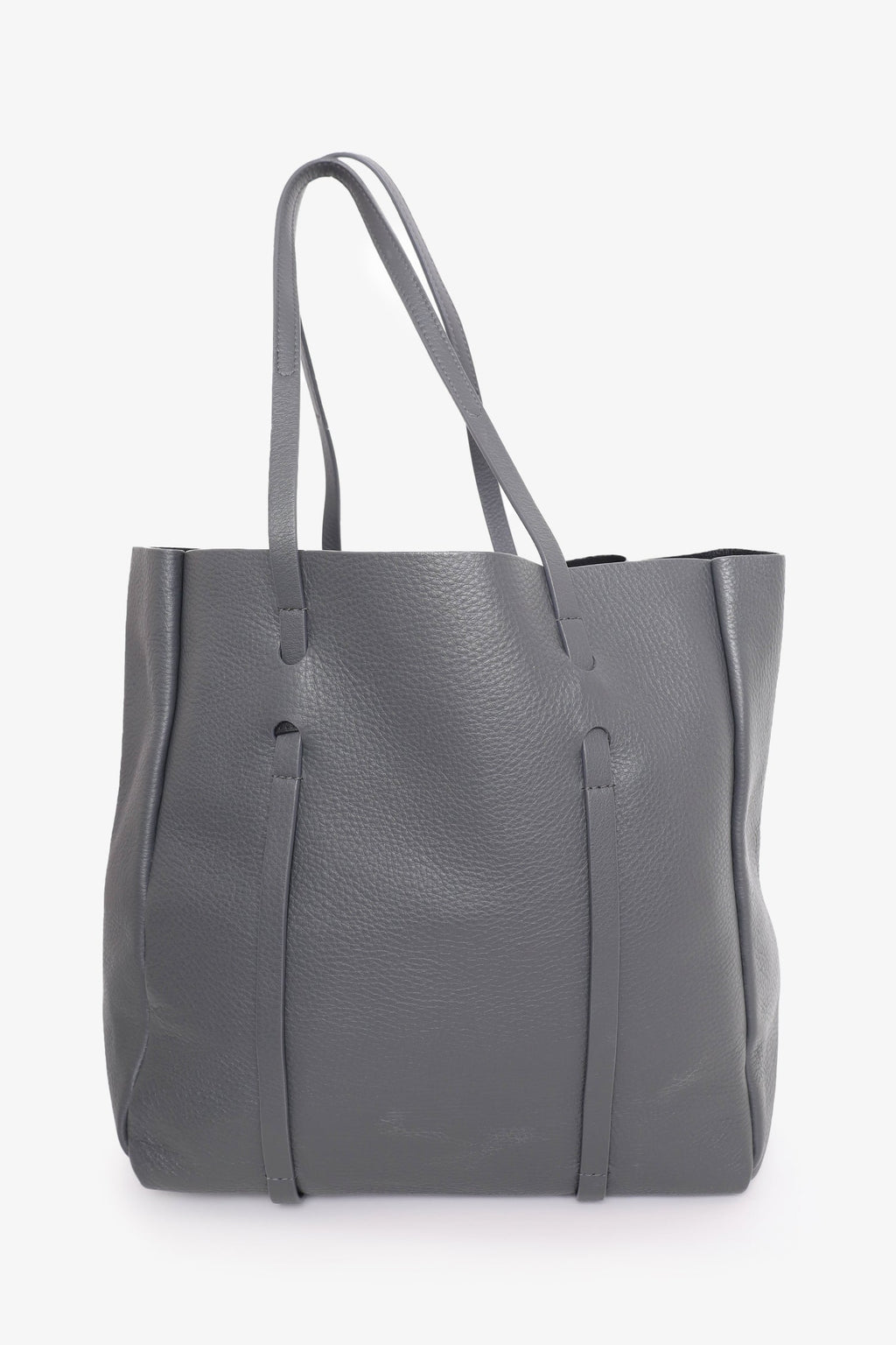 Balenciaga Grey Leather Everyday Tote with Pouch