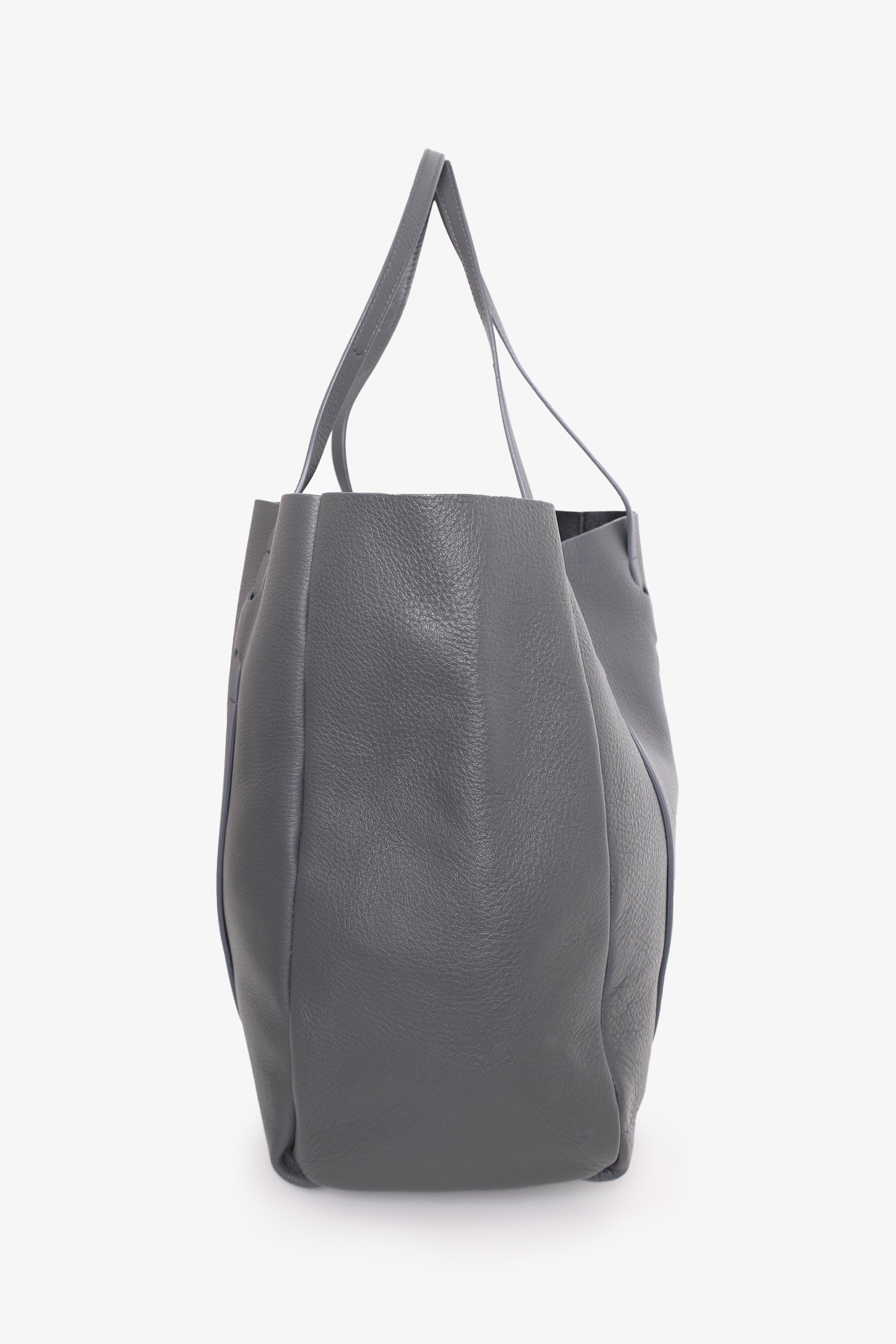 Balenciaga Grey Leather Everyday Tote with Pouch