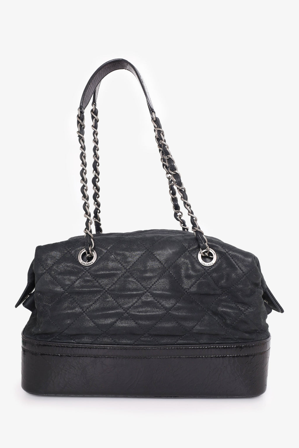 Pre-loved Chanel™ 2011 Black Leather Quilted Vip Tote
