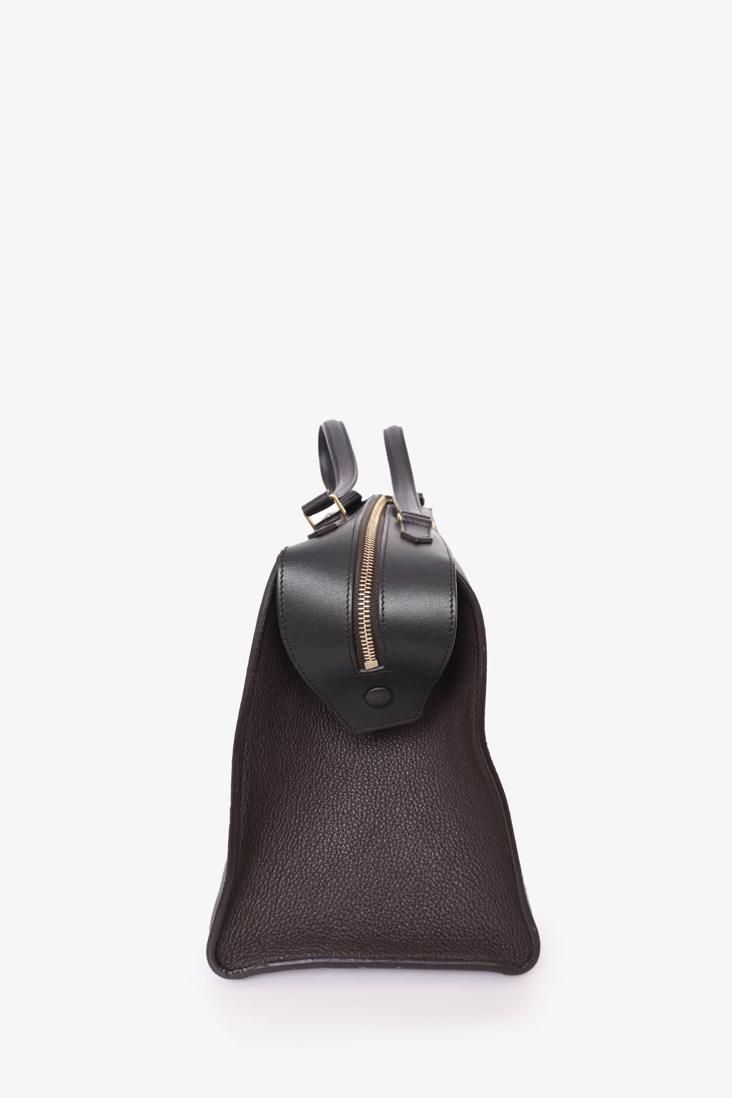 Celine Brown/Black Bullhide Calfskin Small Ring Bag