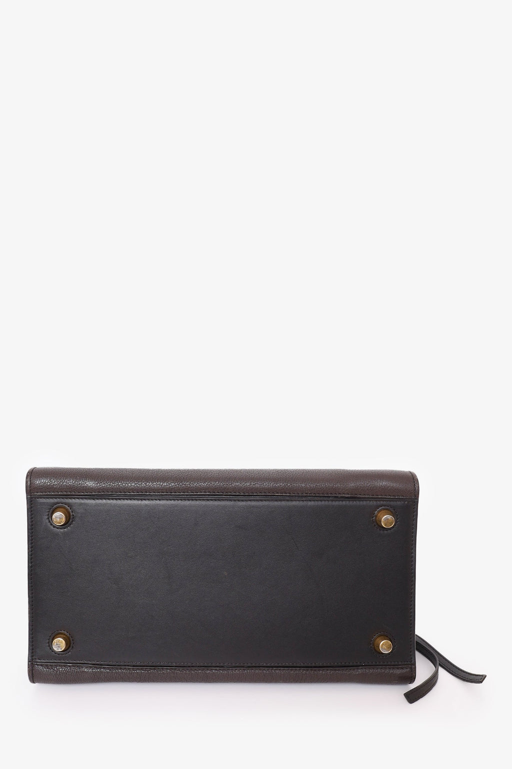 Celine Brown/Black Bullhide Calfskin Small Ring Bag