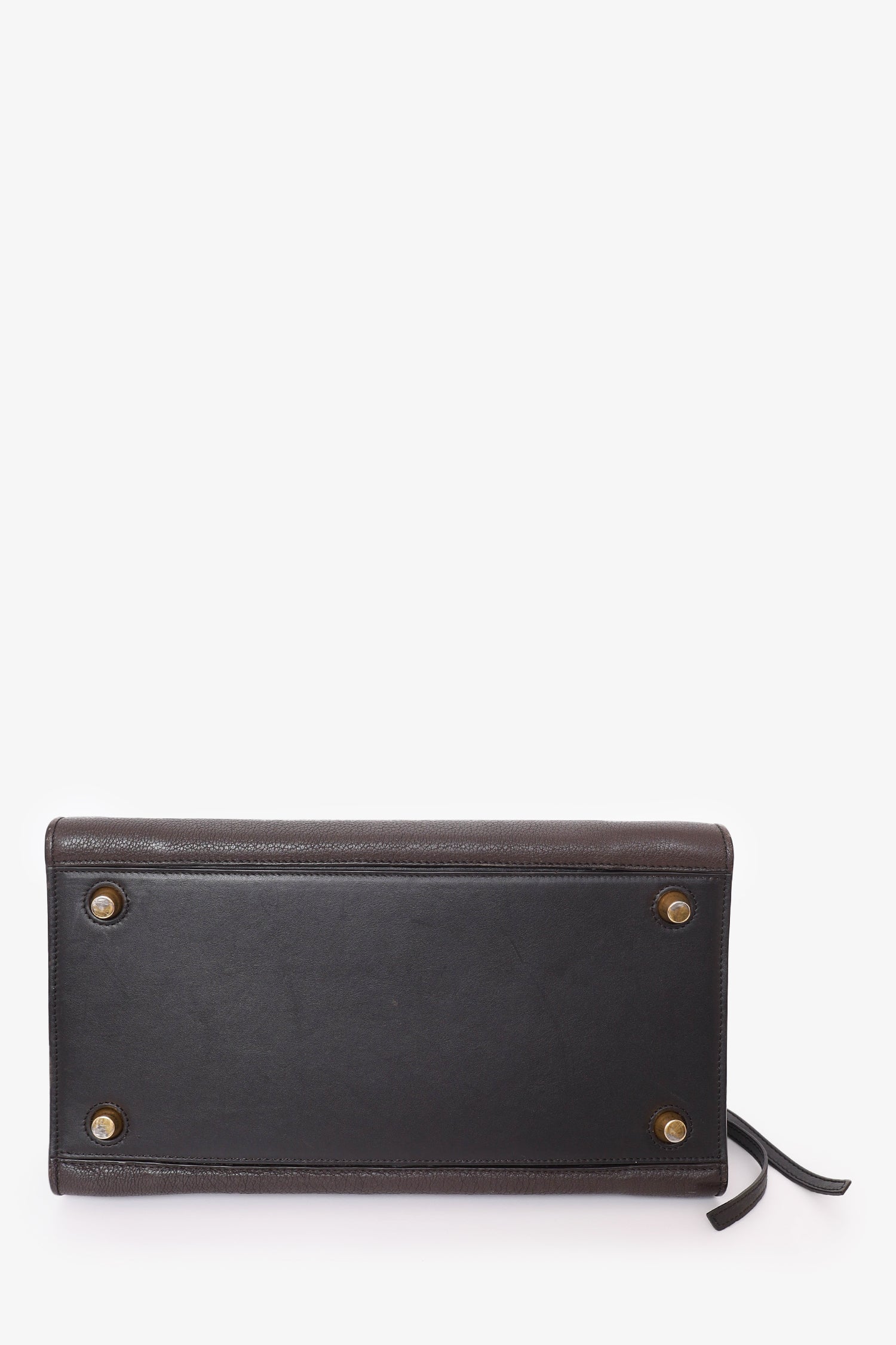 Celine Brown/Black Bullhide Calfskin Small Ring Bag