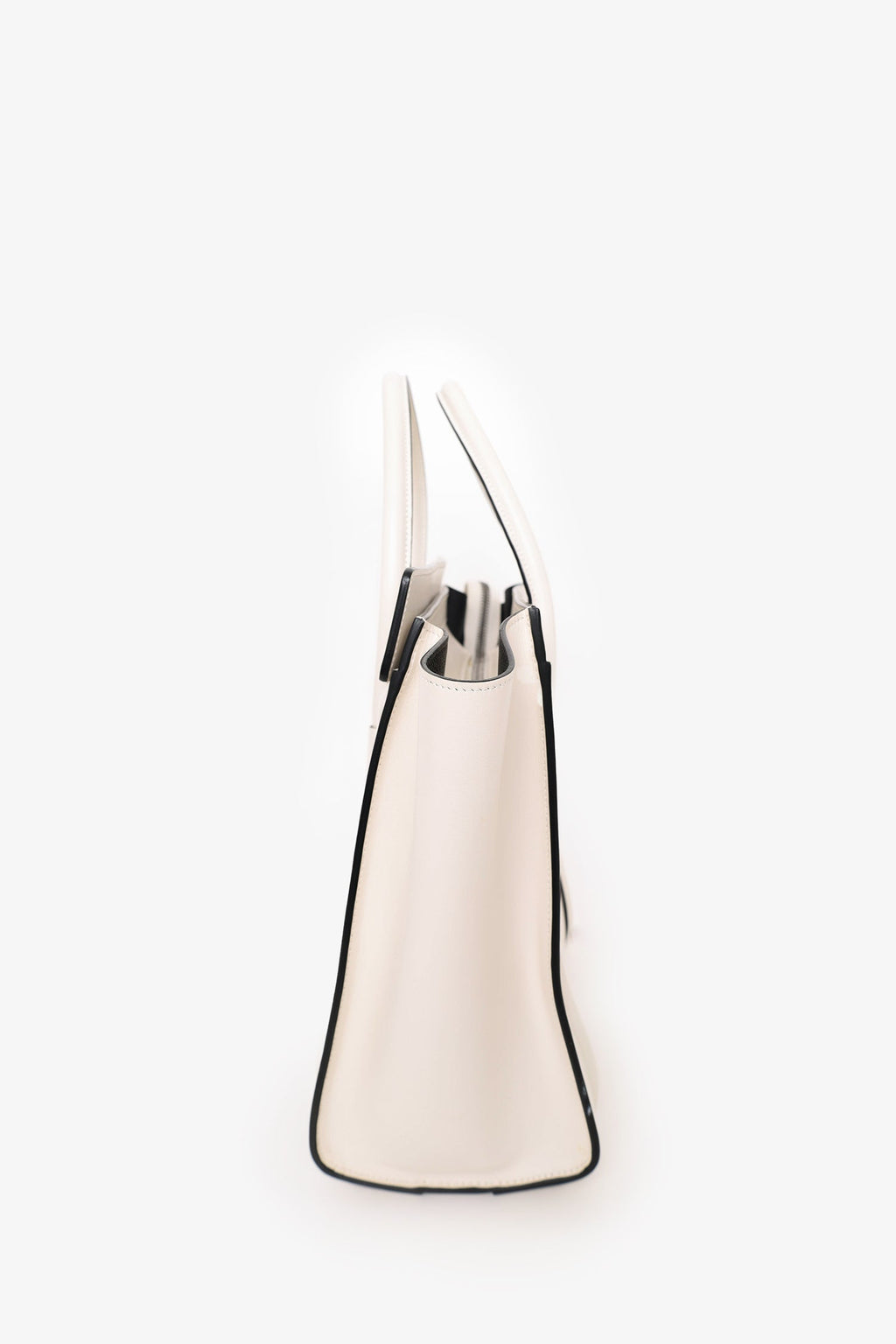 Celine White Leather Mini Luggage Tote