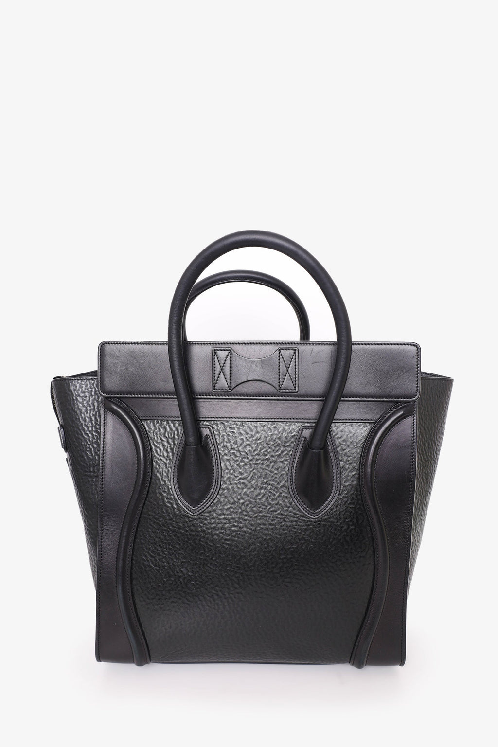 Celine Black Leather Mini Luggage Tote